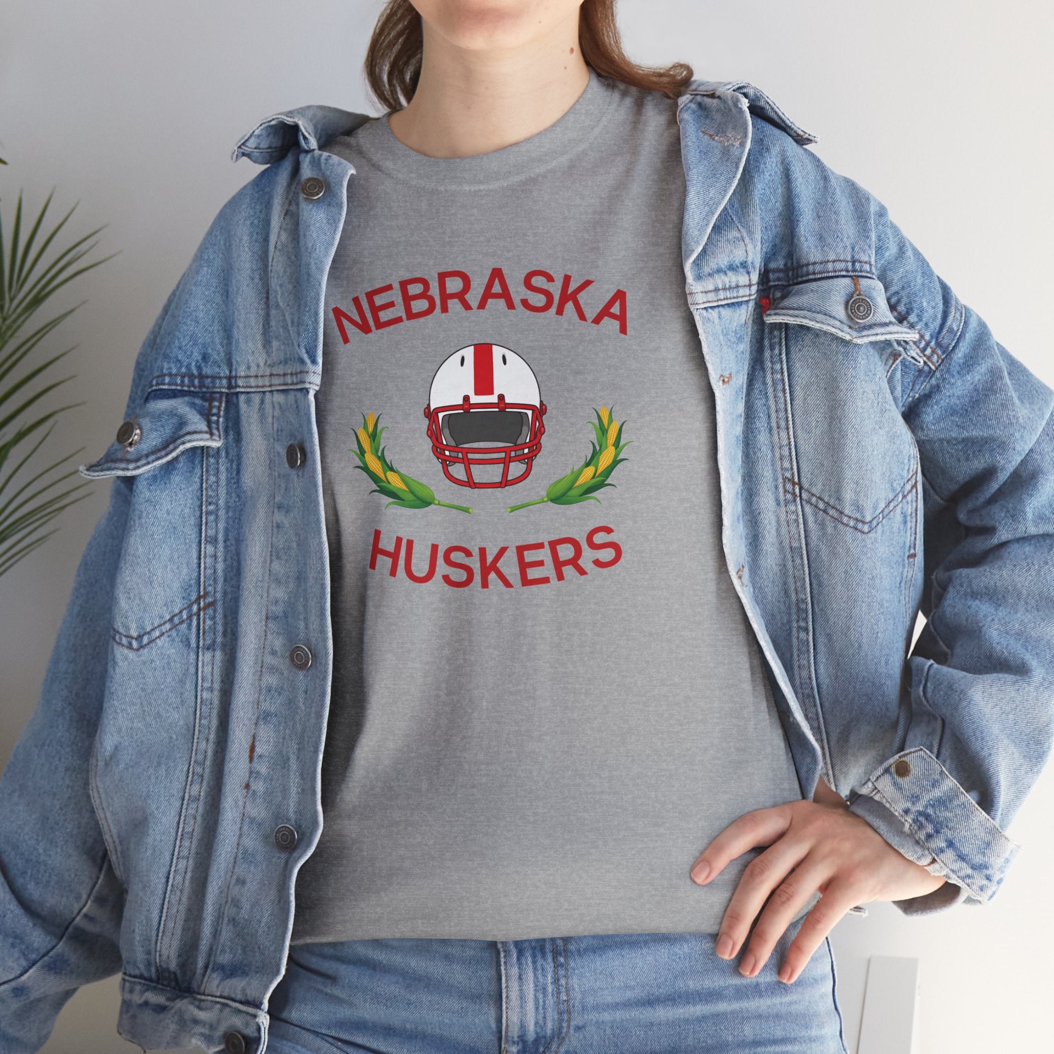 Nebraska Huskers Football Helmet T-Shirt — College Game Day Tee