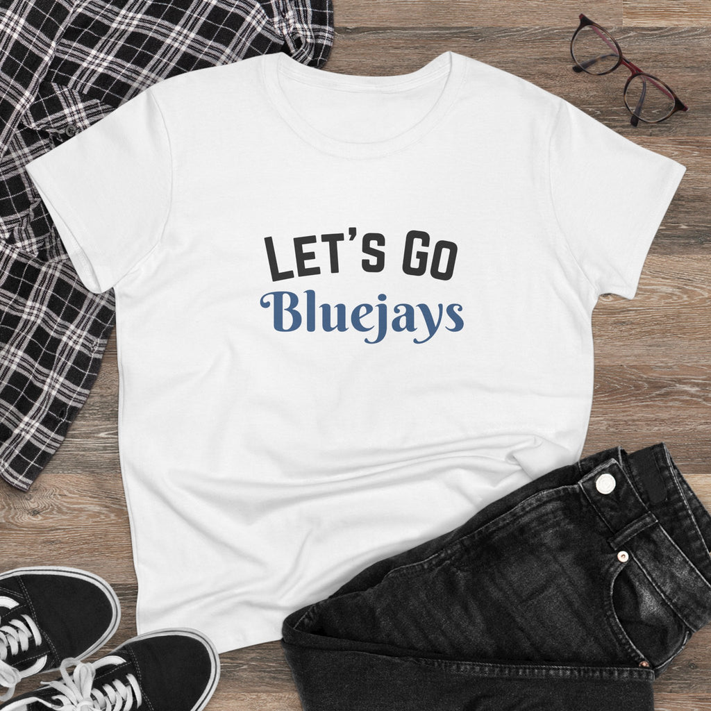Copy of PERSONALIZABLE - Let's Go (Custom Blue Text) Women's Tee — Cheerleading Game Day Fan Shirt