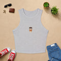 Coffee Cup Racerback Tank Top — Minimal Cute Coffee Graphic