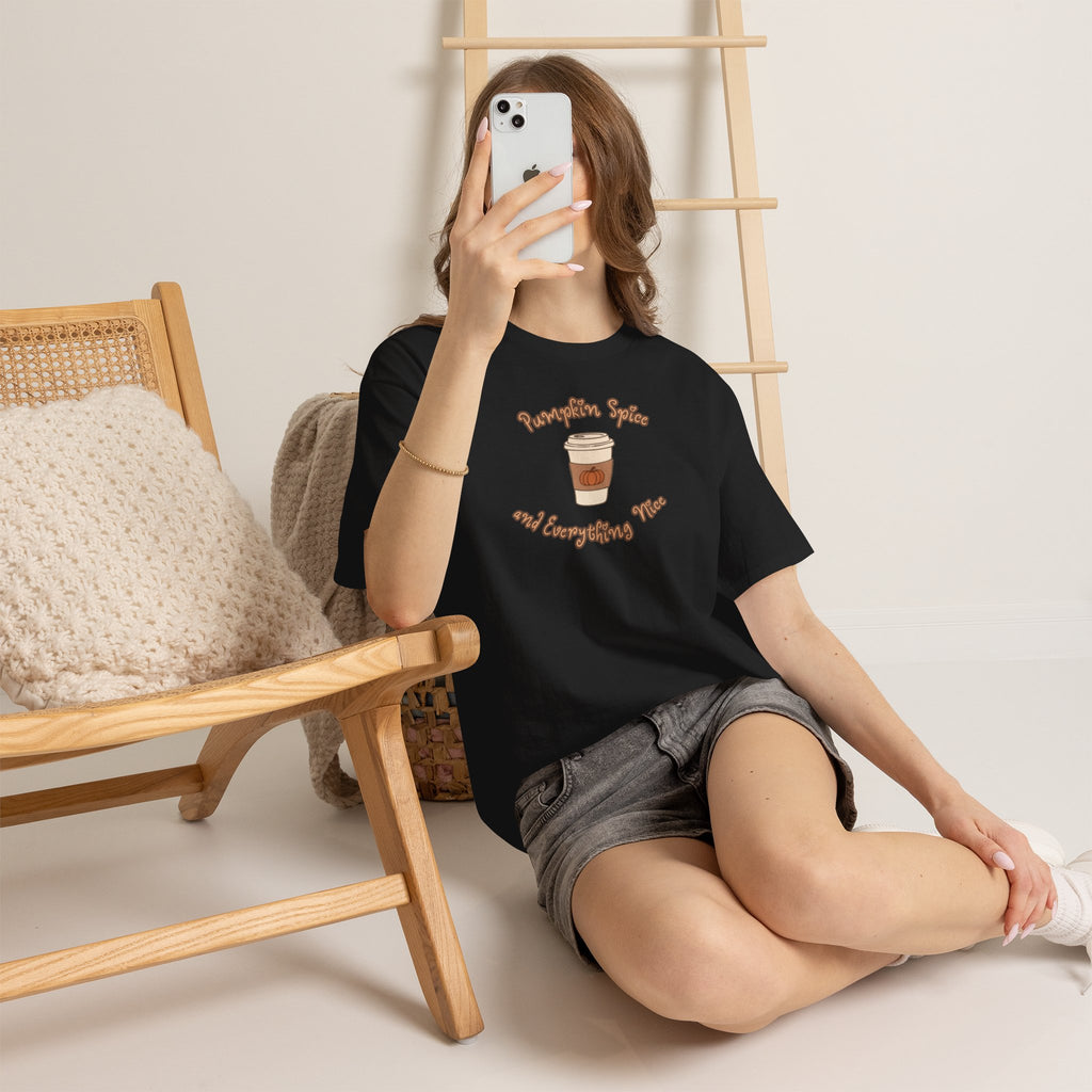 Coffee Tee — "Pumpkin Spice and Everything Nice" Pumpkin Spice Coffee Shirt