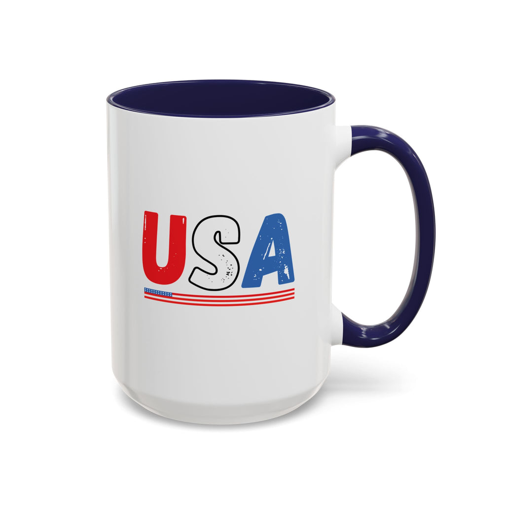 USA Red, White, and Blue Printed Coffee Mug (11, 15oz)