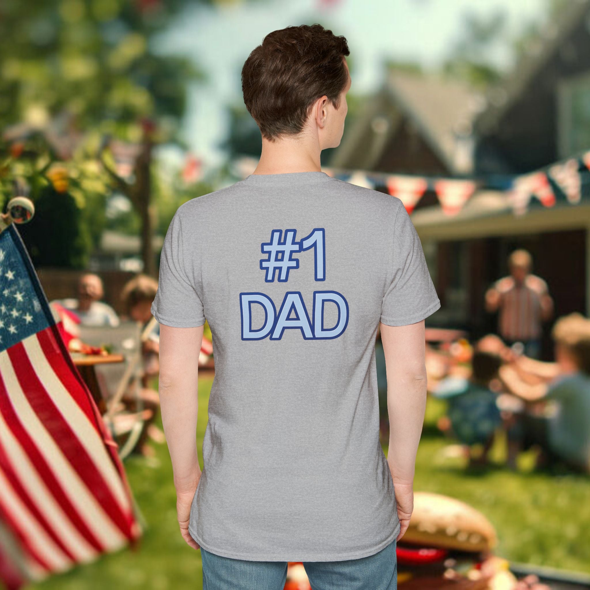 #1 Dad Badge T-Shirt – Celebrate the World's Greatest Dad