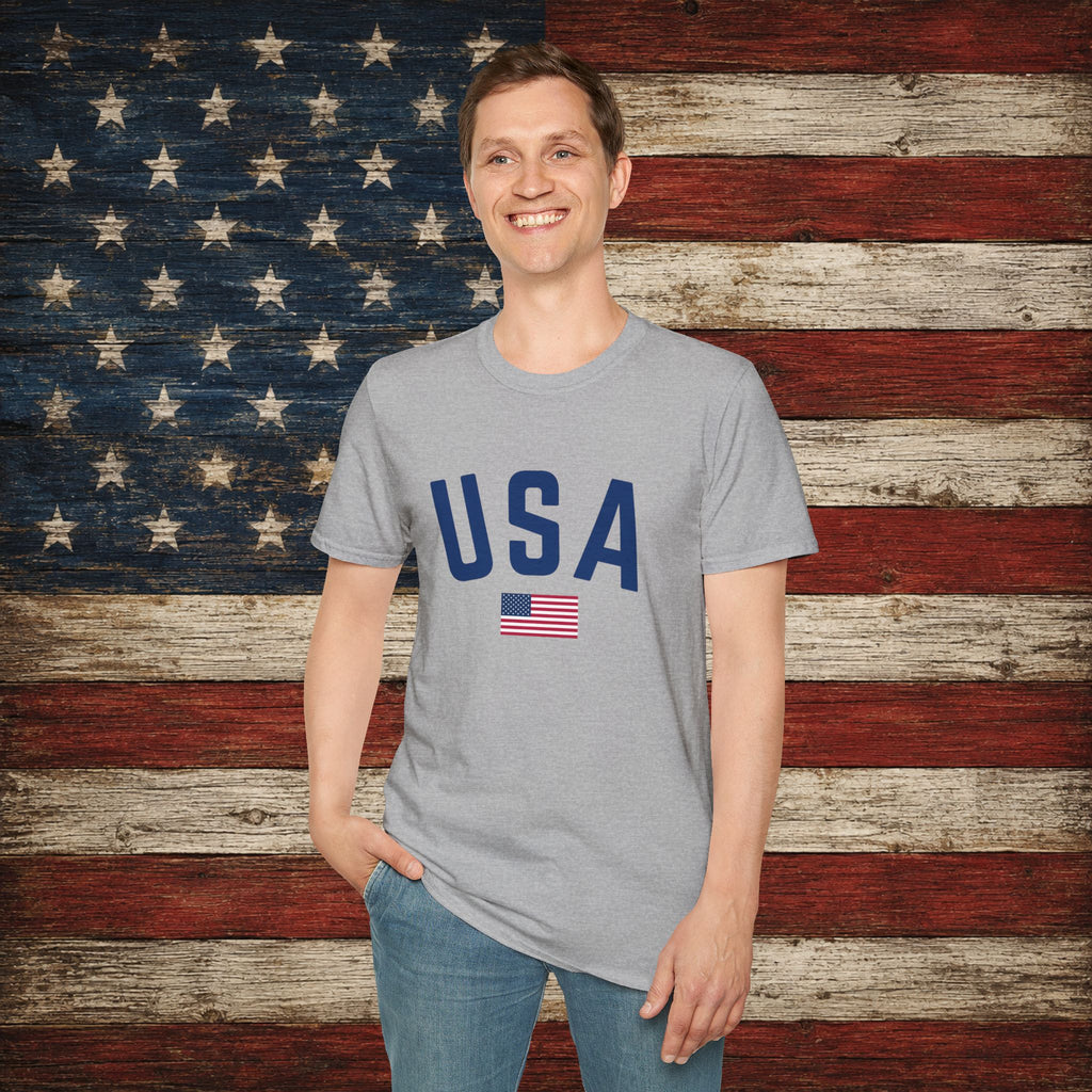 USA Flag T-Shirt — Patriotic American Graphic Tee for 4th of July and Memorial Day