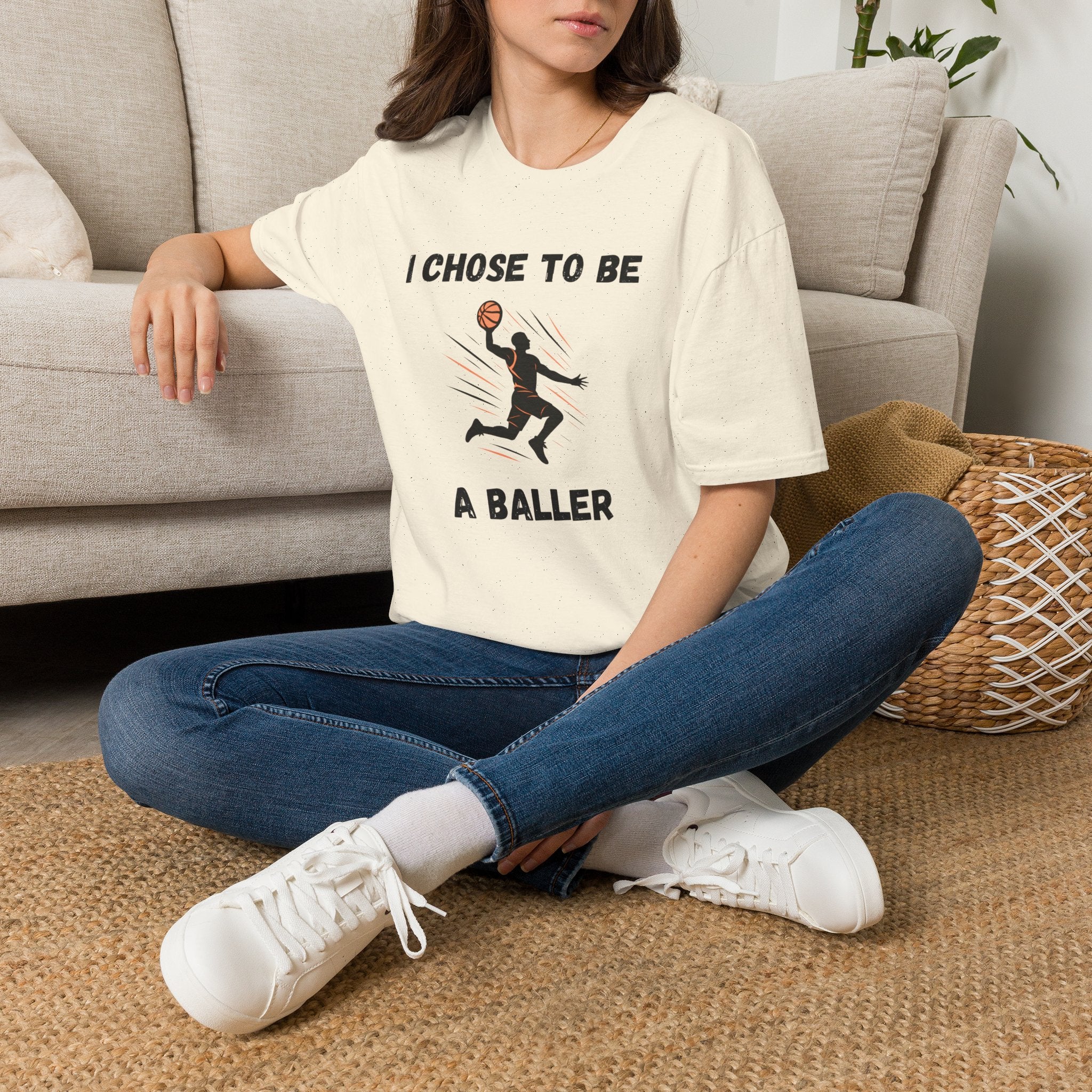 Basketball T-Shirt — "I Chose to Be a Baller" Motivational Tee