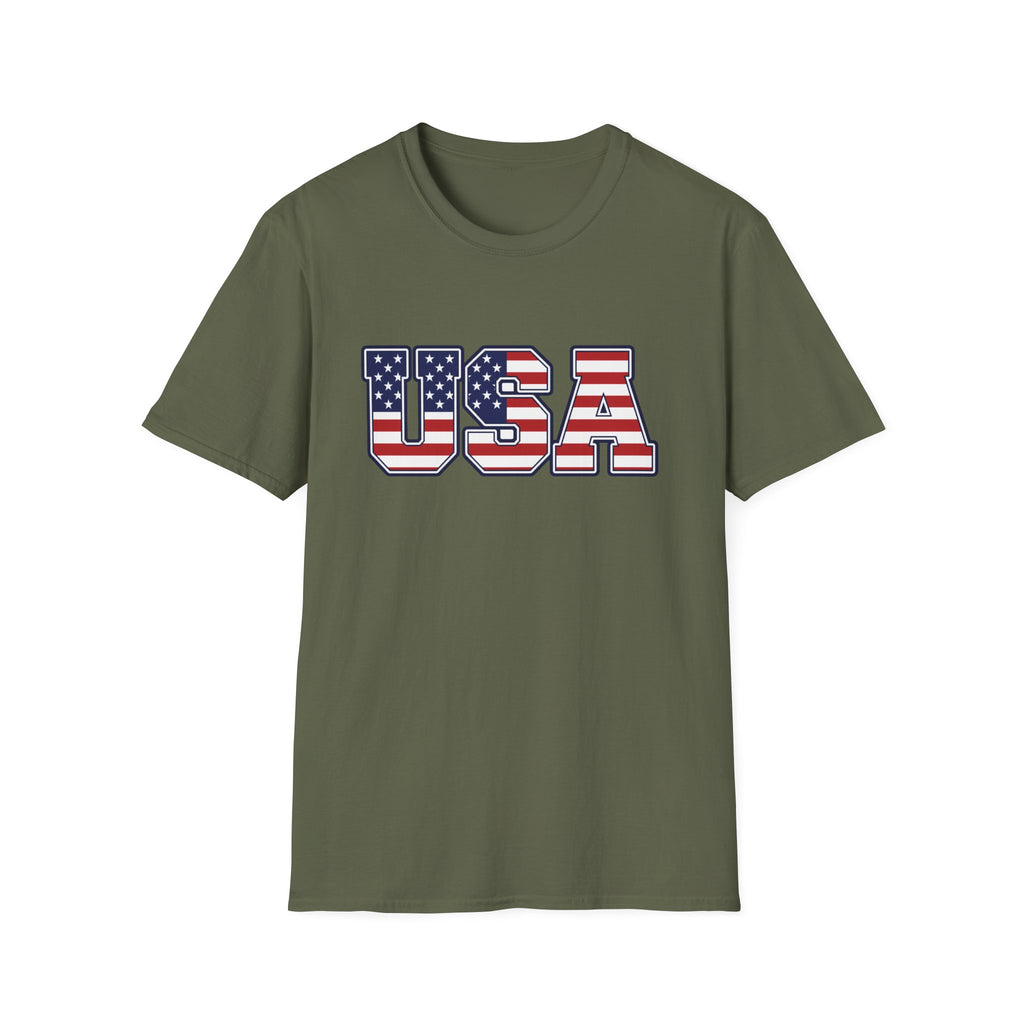 USA Flag T-Shirt – Retro Patriotic Stars & Stripes Tee