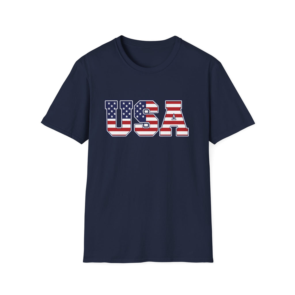 USA Flag T-Shirt – Retro Patriotic Stars & Stripes Tee