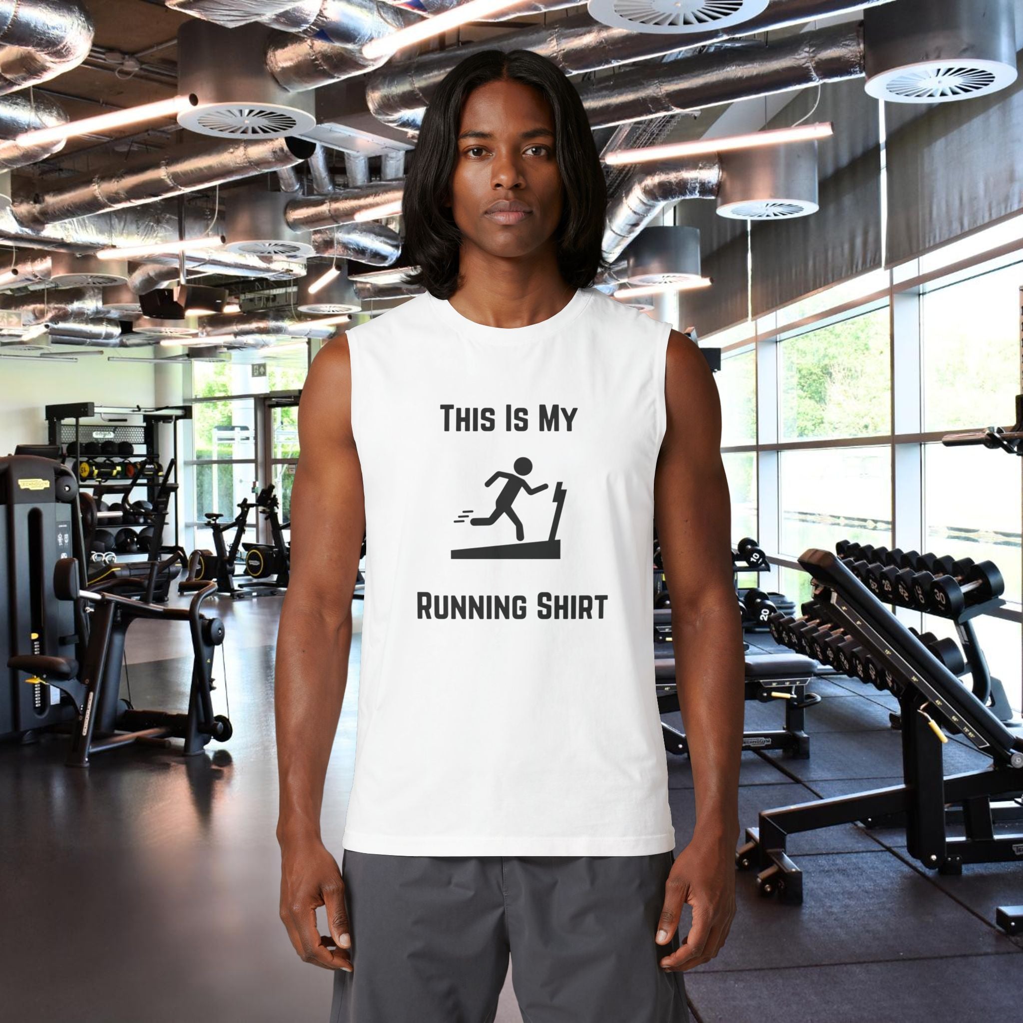 Running Shirt Muscle Tank — Funny Treadmill Workout Tank Top