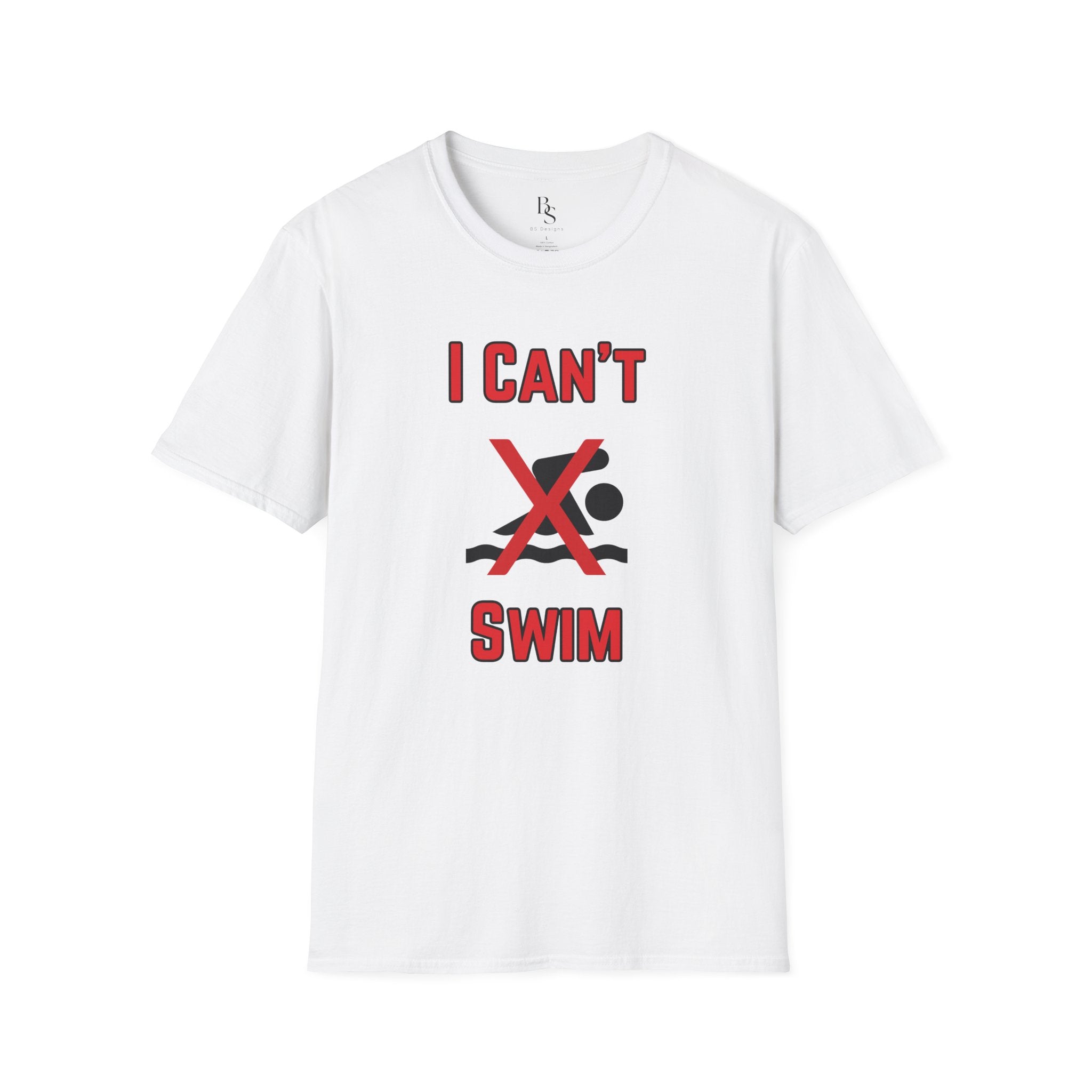 I Can't Swim T-Shirt — Funny Swim Humor Tee
