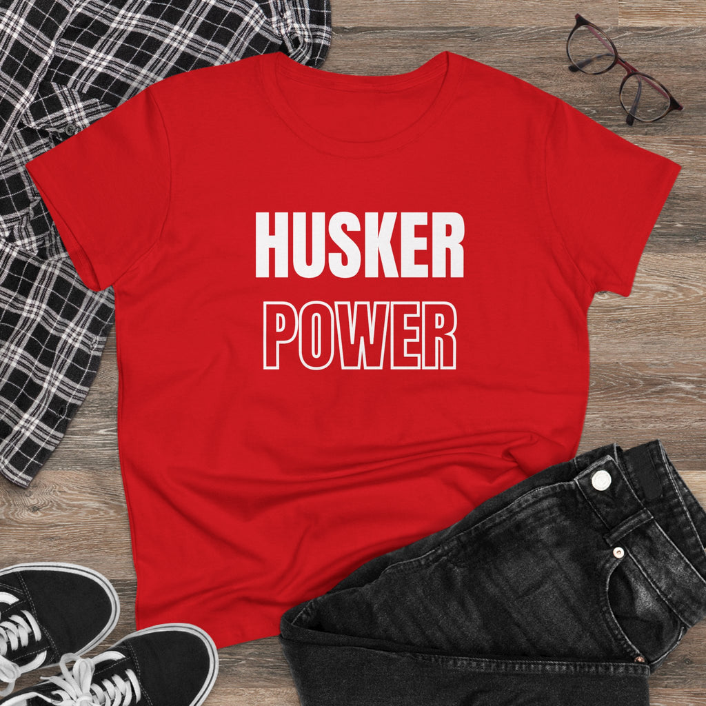 Husker Power Women's T‑Shirt — Bold Red Fan Tee