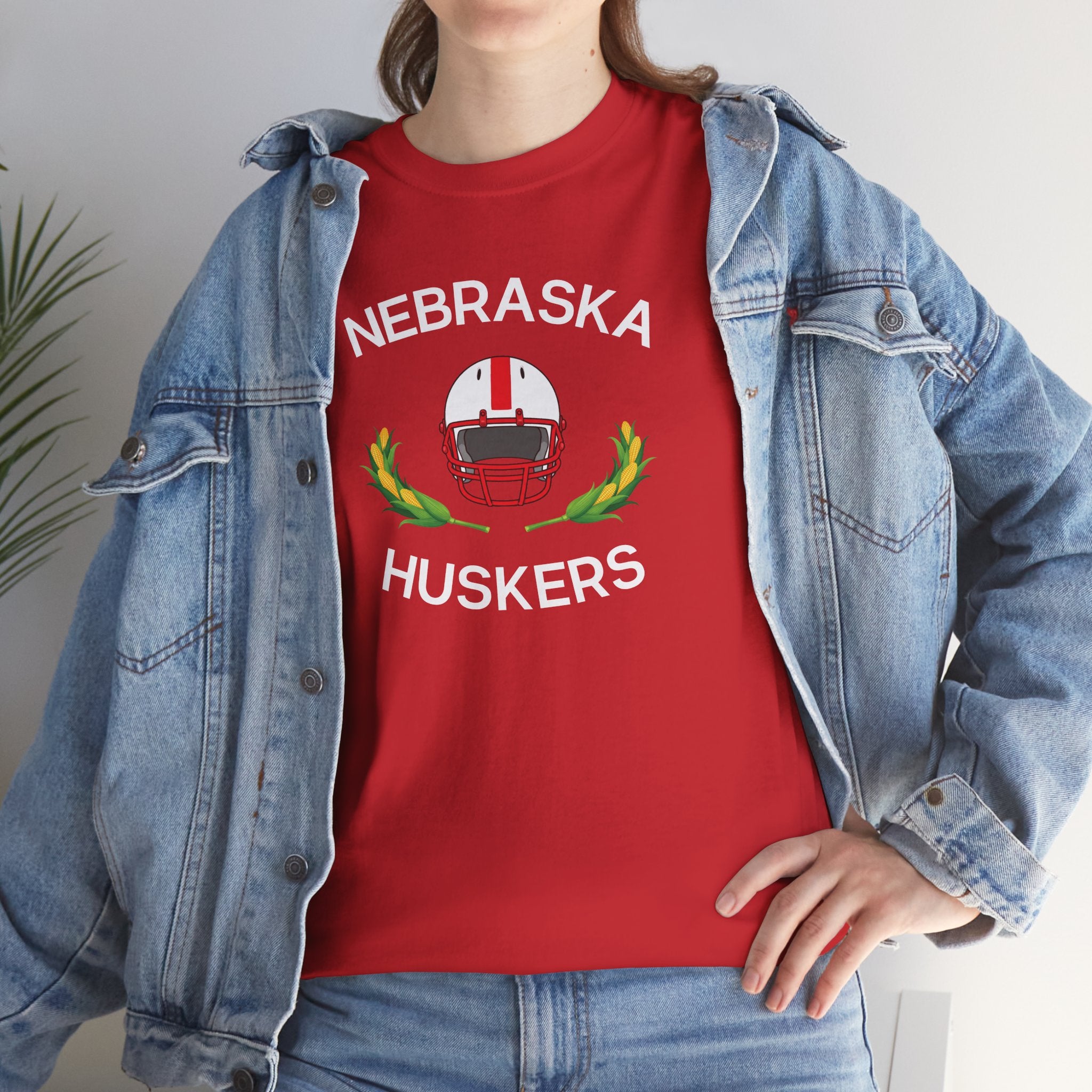 Nebraska Huskers Football Helmet T-Shirt — College Game Day Tee