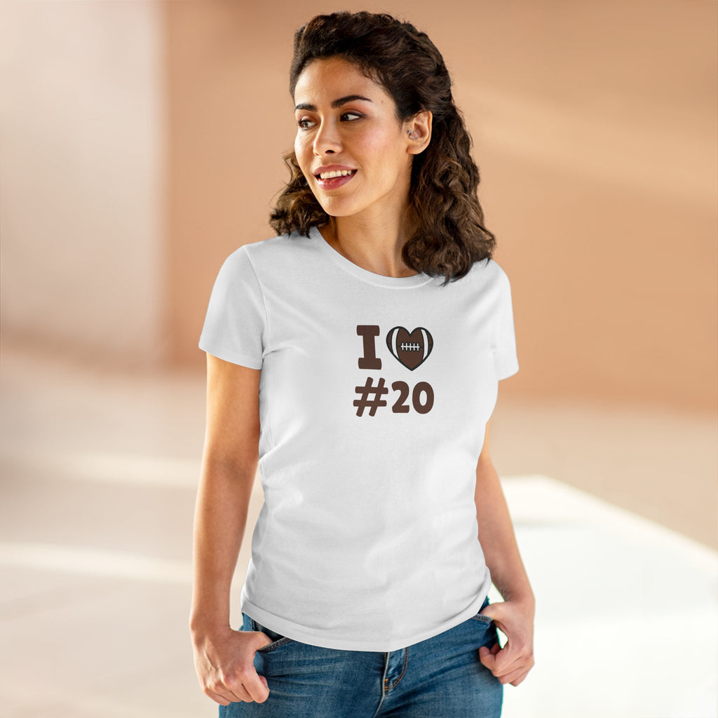 PERSONALIZABLE - I  Heart #-- Women's Tee - Personalized Team Jersey Shirt