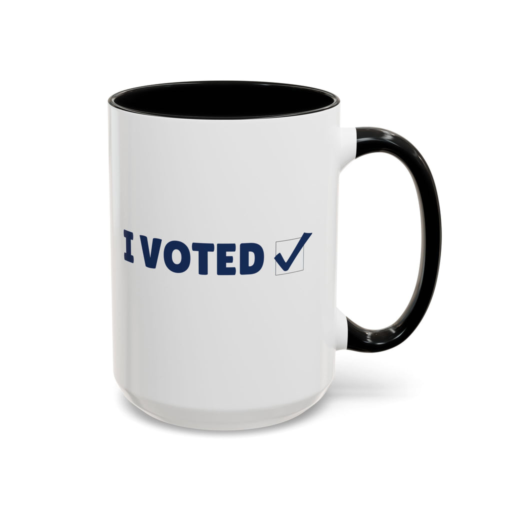 I Voted Navy Blue Design Coffee Mug (11, 15oz)