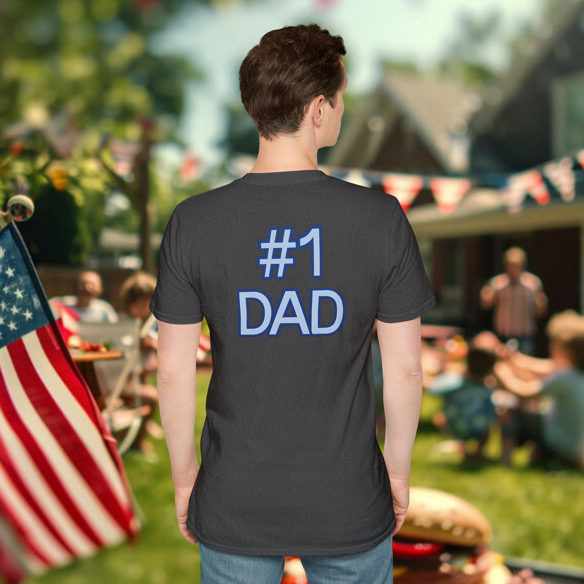 #1 Dad Badge T-Shirt – Celebrate the World's Greatest Dad