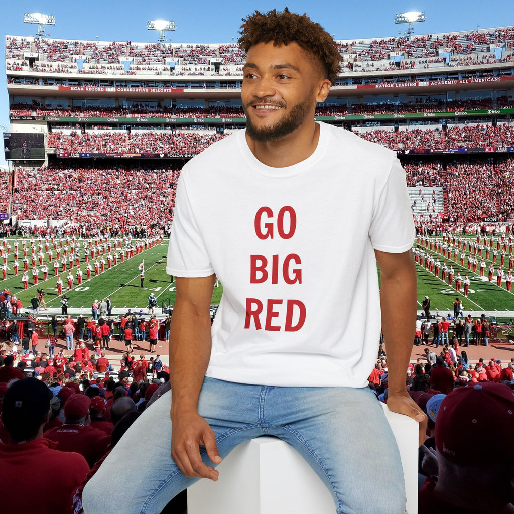 Go Big Red T-Shirt — Bold Typography Fan Tee