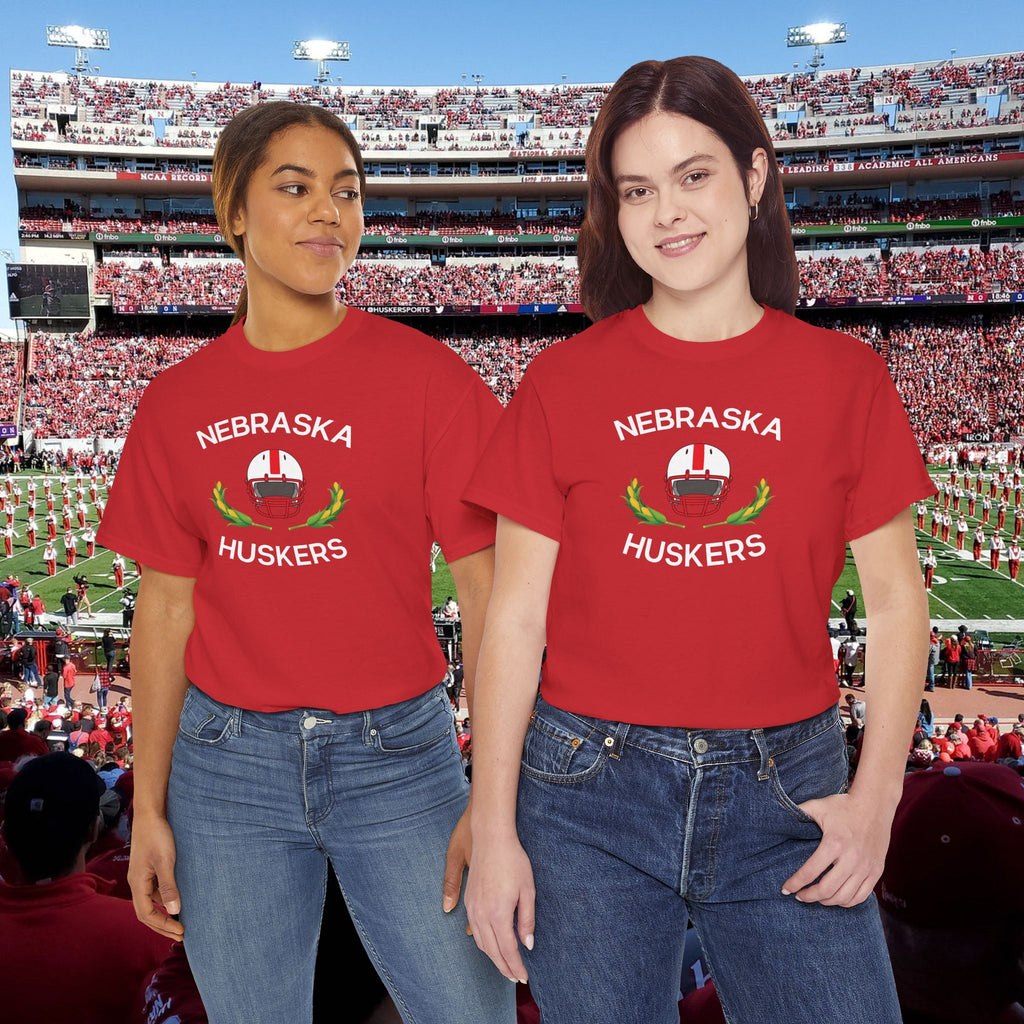 Nebraska Huskers Football Helmet T-Shirt — College Game Day Tee
