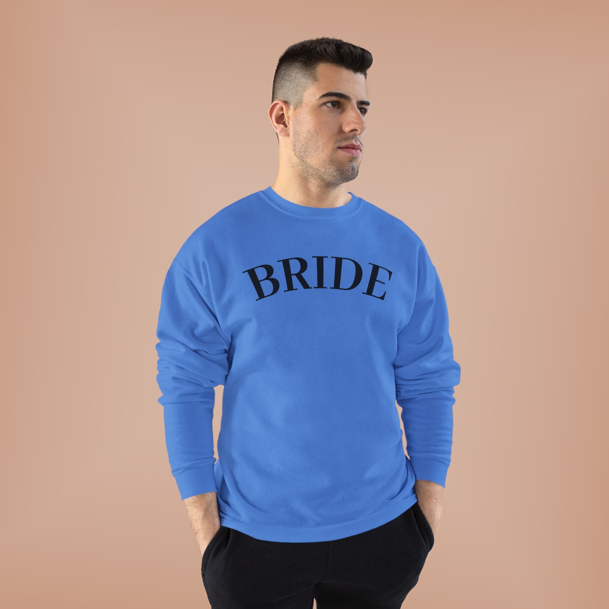 Bride Crewneck Sweatshirt — Minimal Bridal Pullover for Bachelorette & Wedding Prep