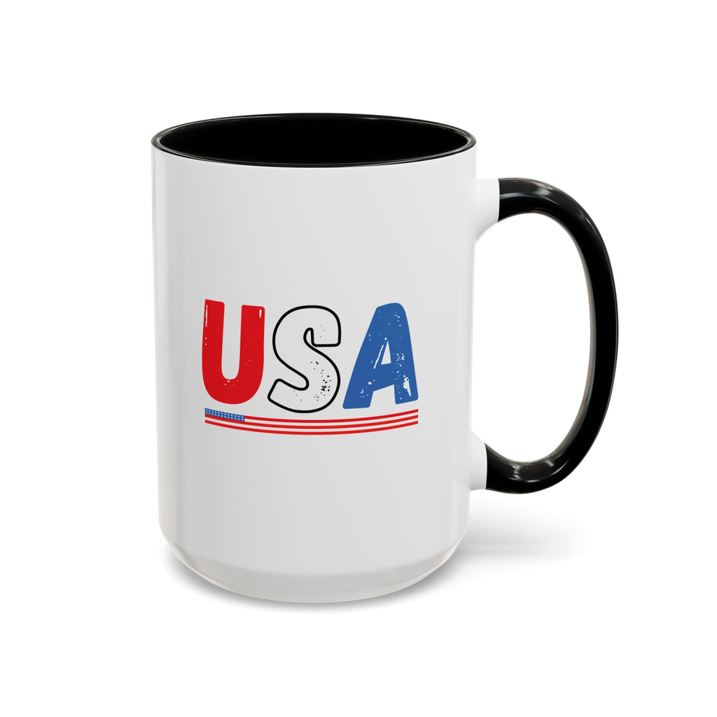 USA Red, White, and Blue Printed Coffee Mug (11, 15oz)