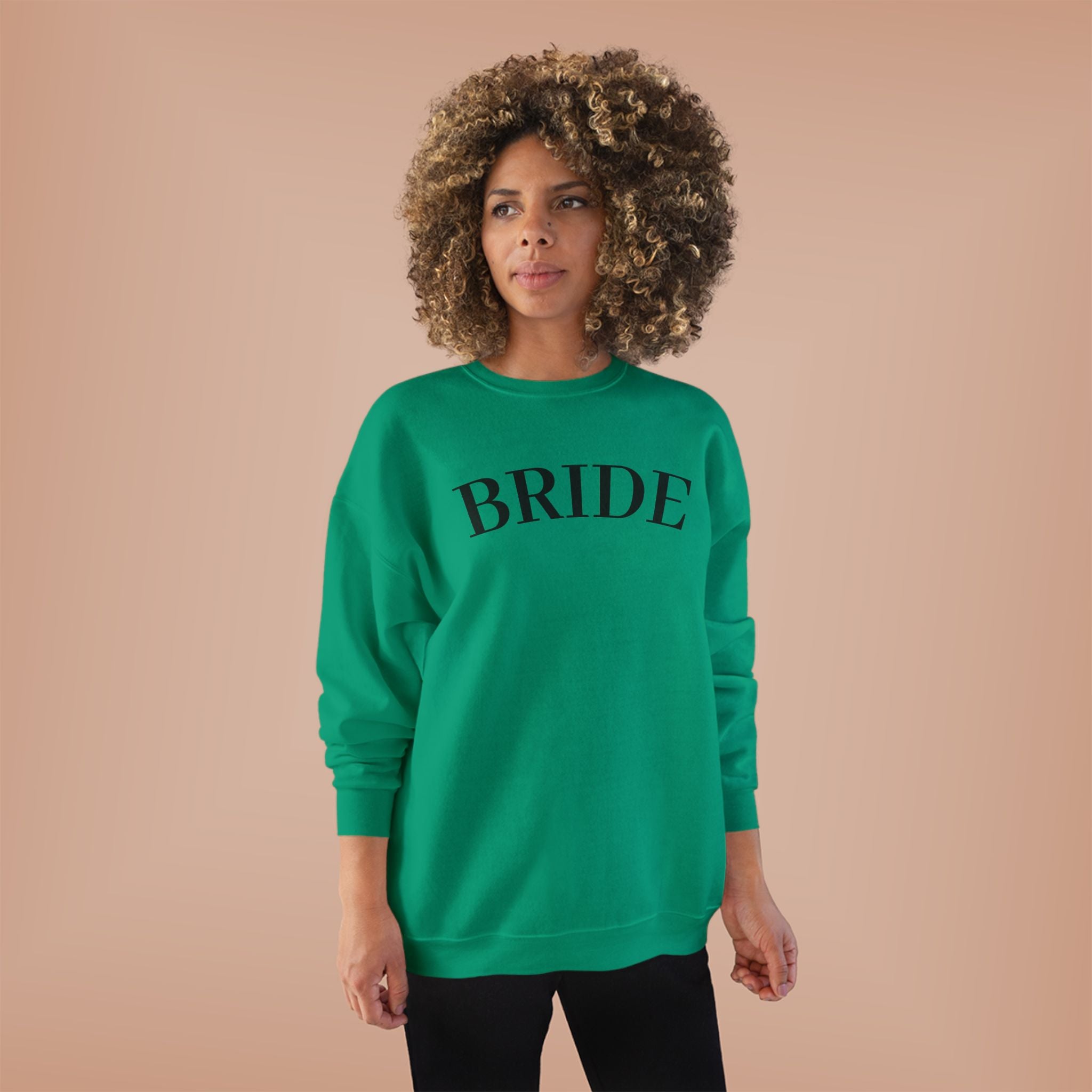 Bride Crewneck Sweatshirt — Minimal Bridal Pullover for Bachelorette & Wedding Prep
