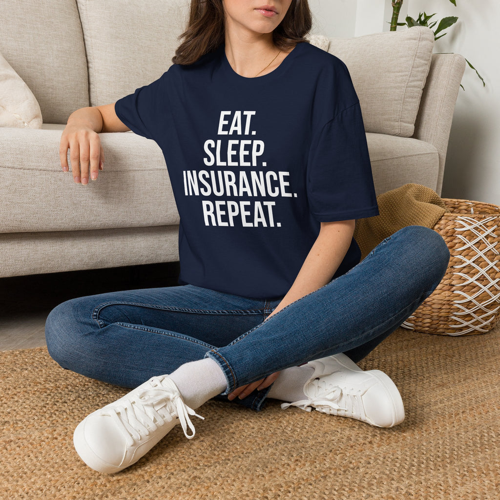 Eat. Sleep. Insurance. T-Shirt — Funny Insurance Agent Shirt for Professionals & Gift