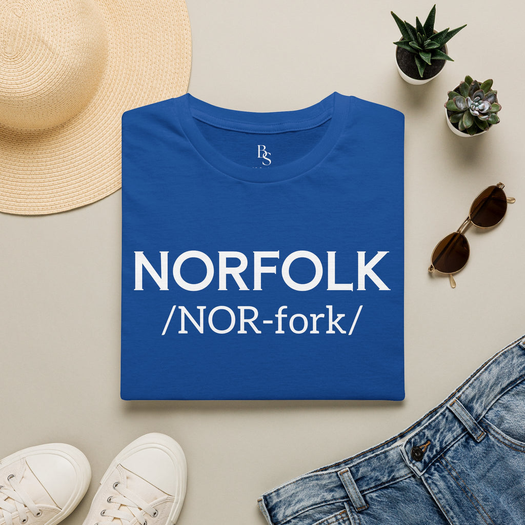 Norfolk Pronunciation T-Shirt — "NOR-fork" City Pride Tee