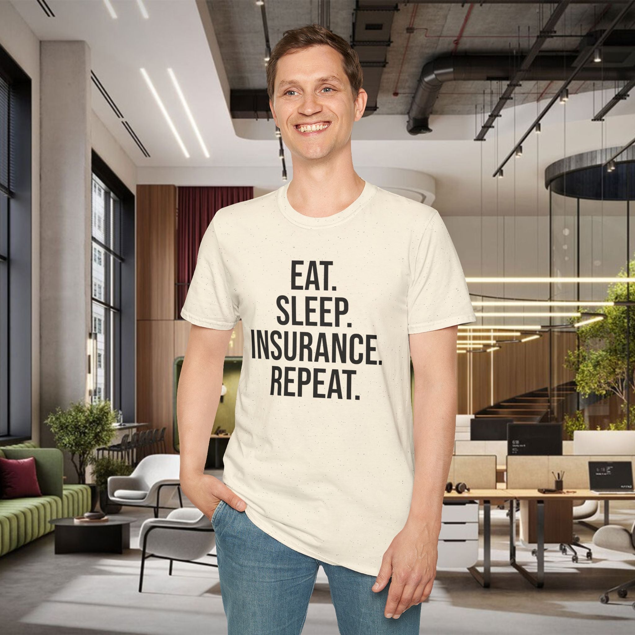 Eat. Sleep. Insurance. T-Shirt — Funny Insurance Agent Shirt for Professionals & Gift