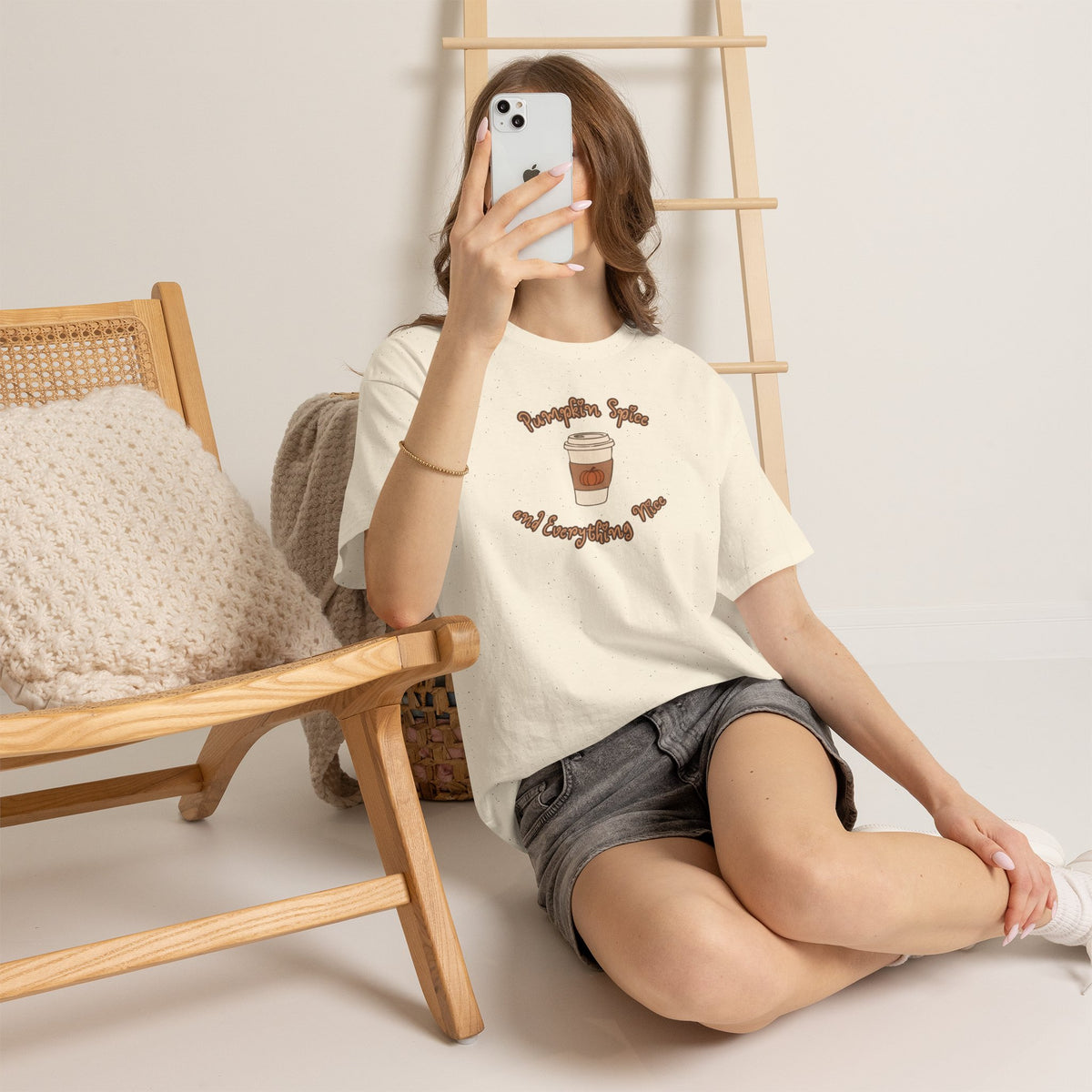 Coffee Tee — "Pumpkin Spice and Everything Nice" Pumpkin Spice Coffee Shirt