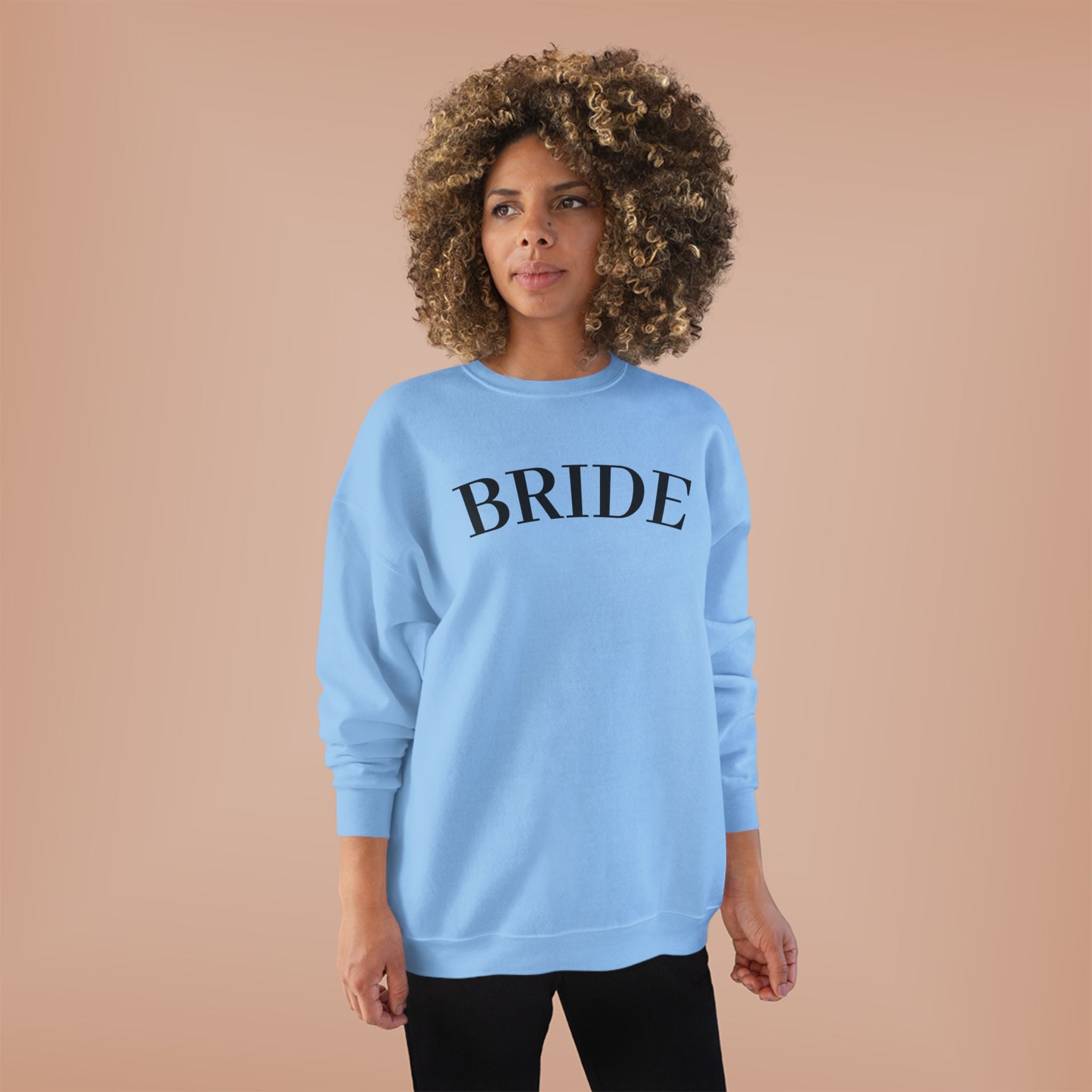Bride Crewneck Sweatshirt — Minimal Bridal Pullover for Bachelorette & Wedding Prep