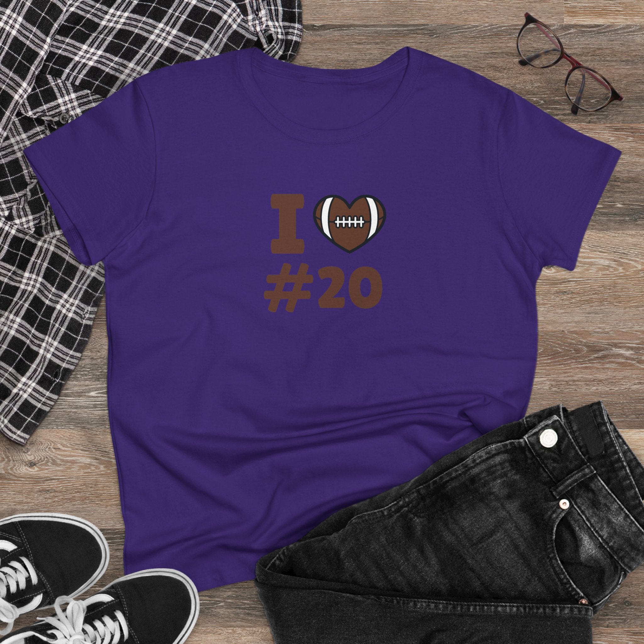 PERSONALIZABLE - I  Heart #-- Women's Tee - Personalized Team Jersey Shirt
