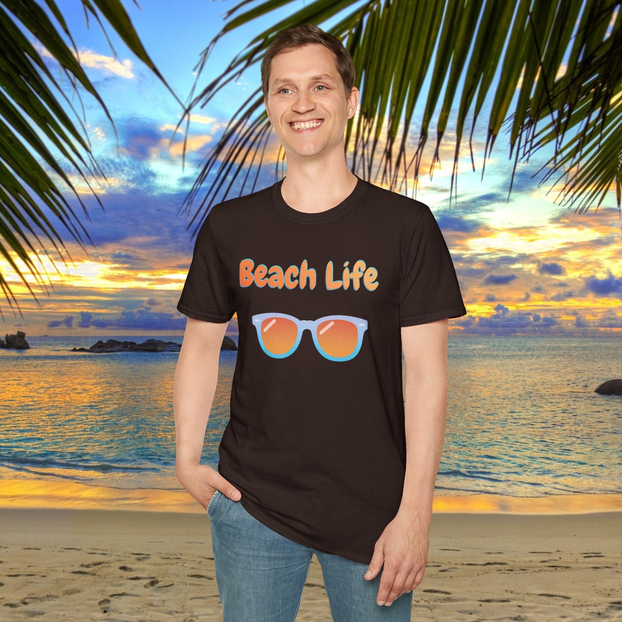 Beach Life T-Shirt — Retro Sunglasses Summer Tee