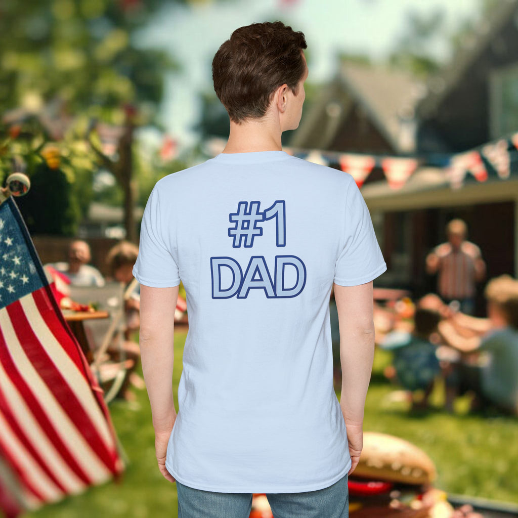 #1 Dad Badge T-Shirt – Celebrate the World's Greatest Dad