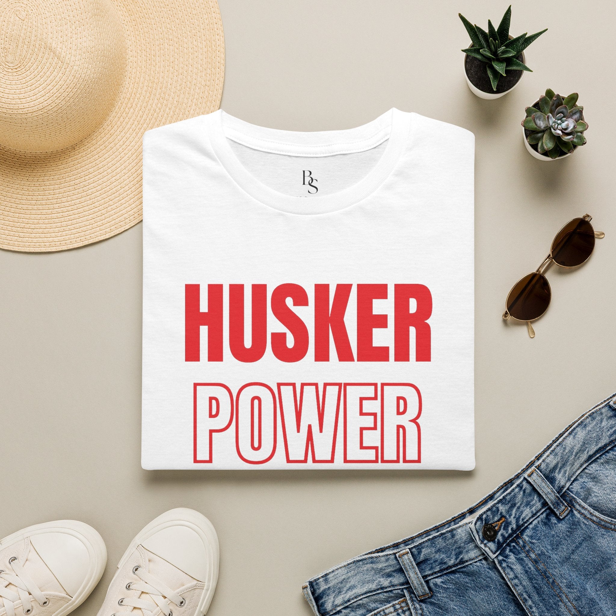 Husker Power T-Shirt — Bold Red College Pride Tee