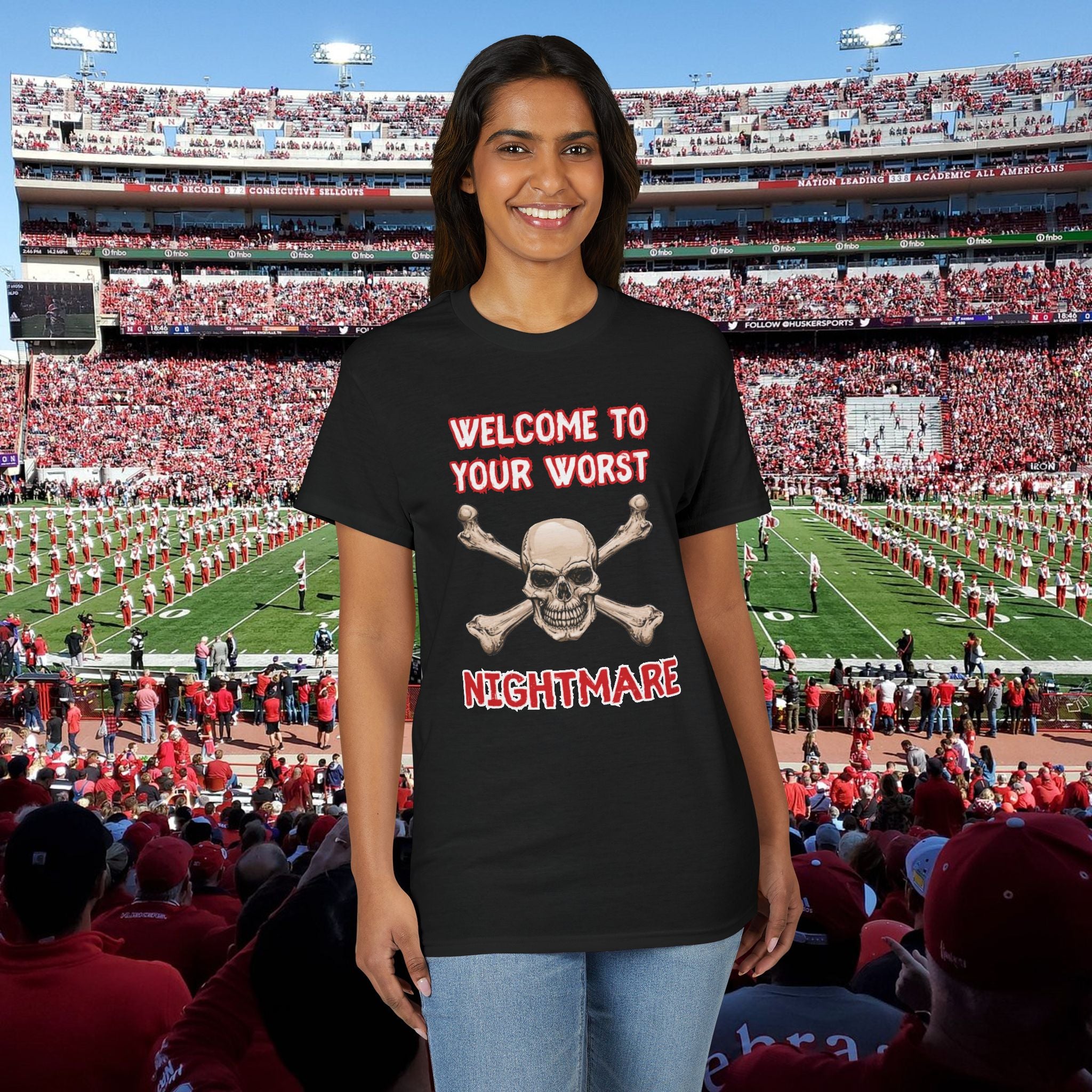 Nightmare Skull T-Shirt — "Welcome to Your Worst Nightmare" Graphic Tee