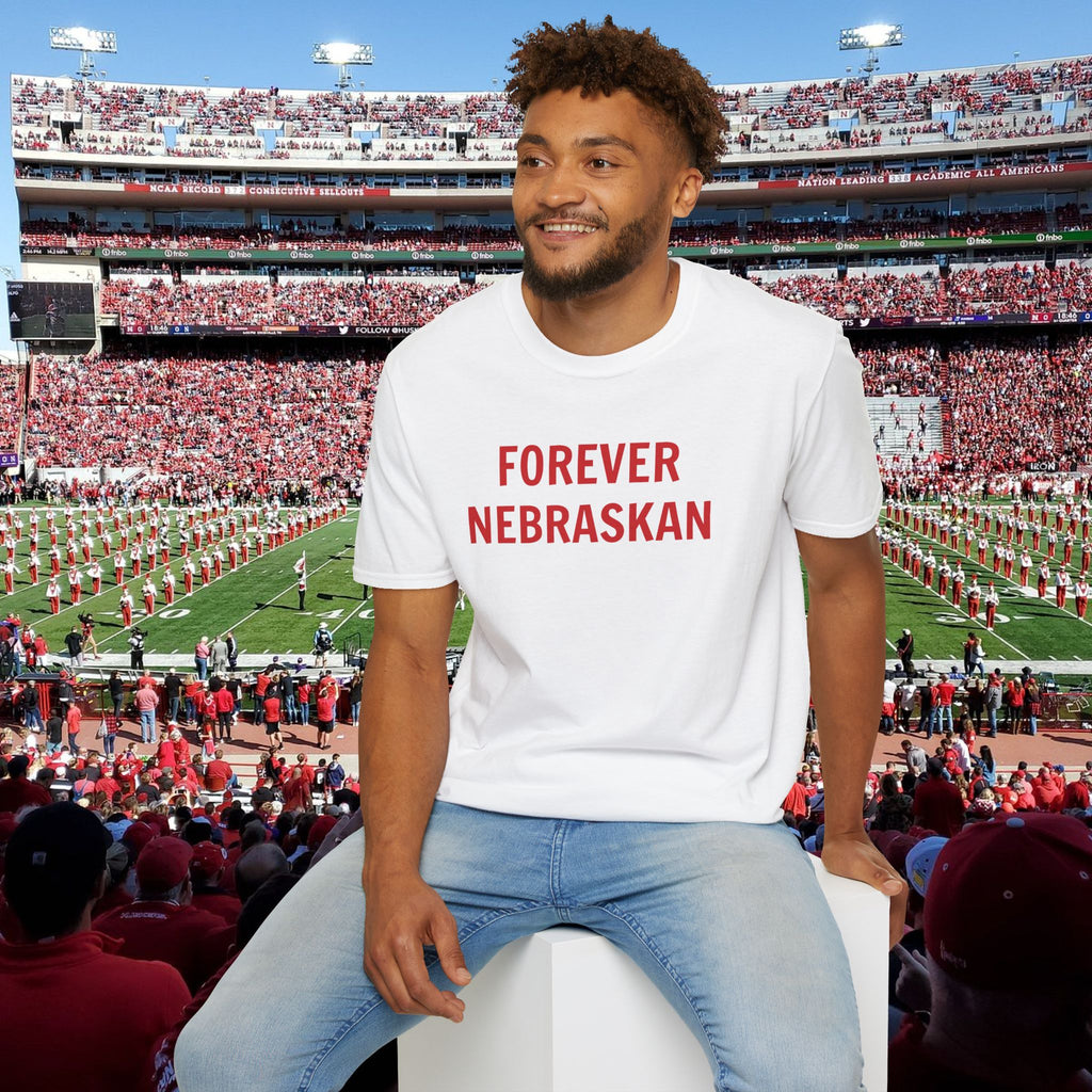 Forever Nebraskan T-Shirt — Retro Red State Pride Tee