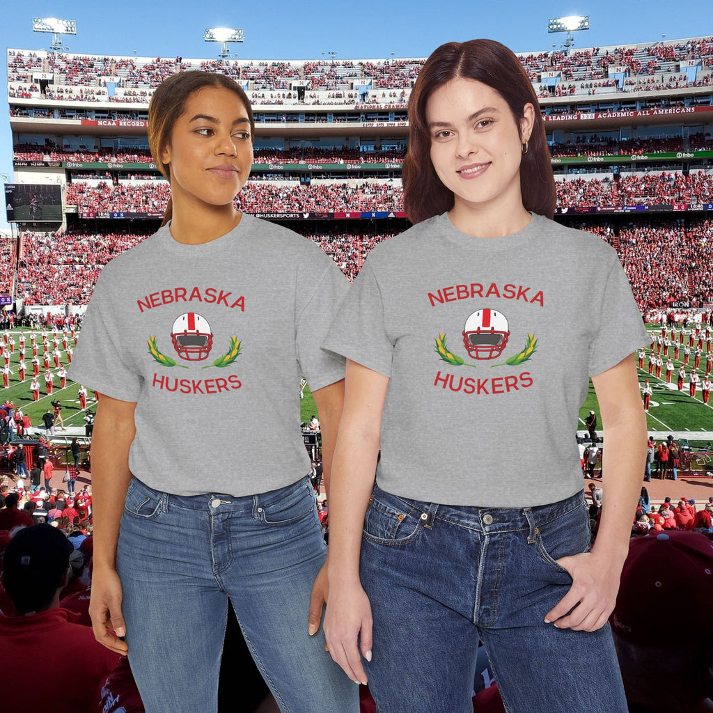 Nebraska Huskers Football Helmet T-Shirt — College Game Day Tee