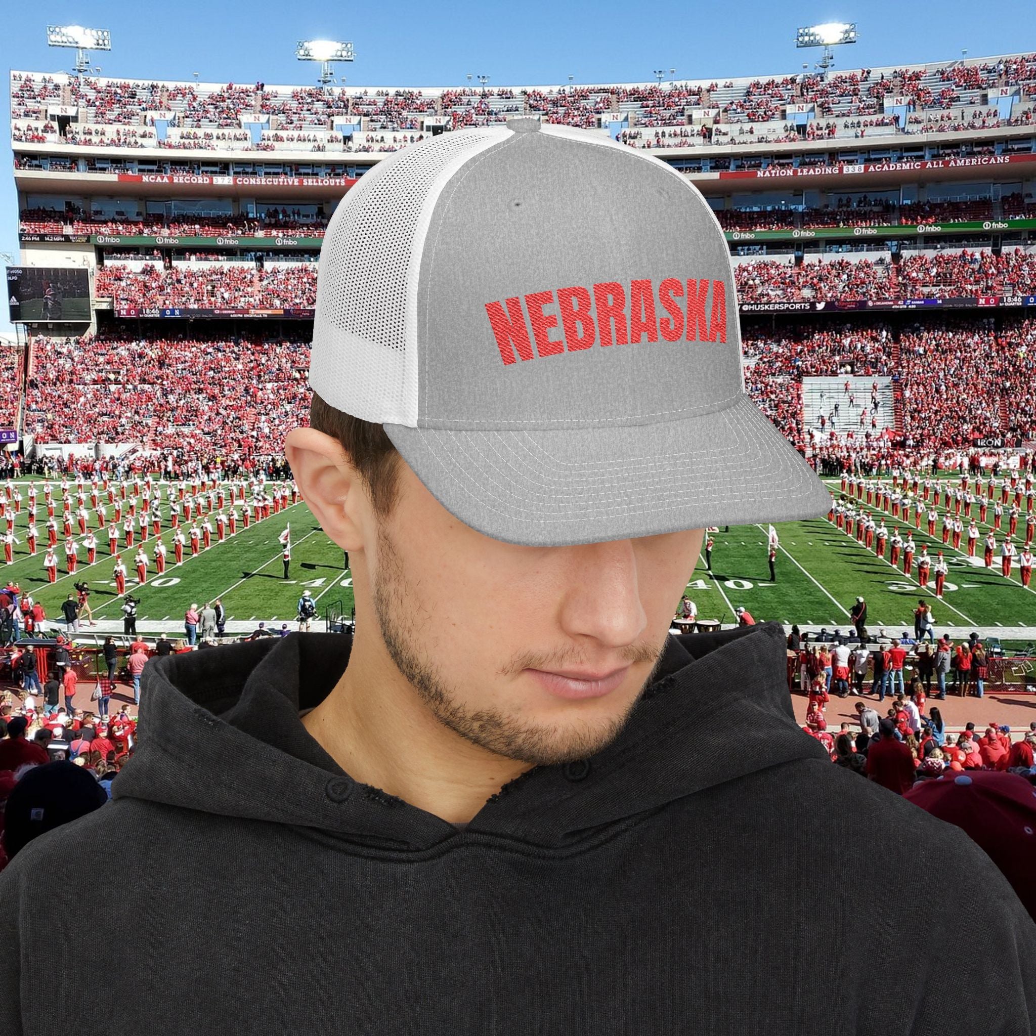 Nebraska Trucker Hat – Vintage Embroidered Snapback Cap