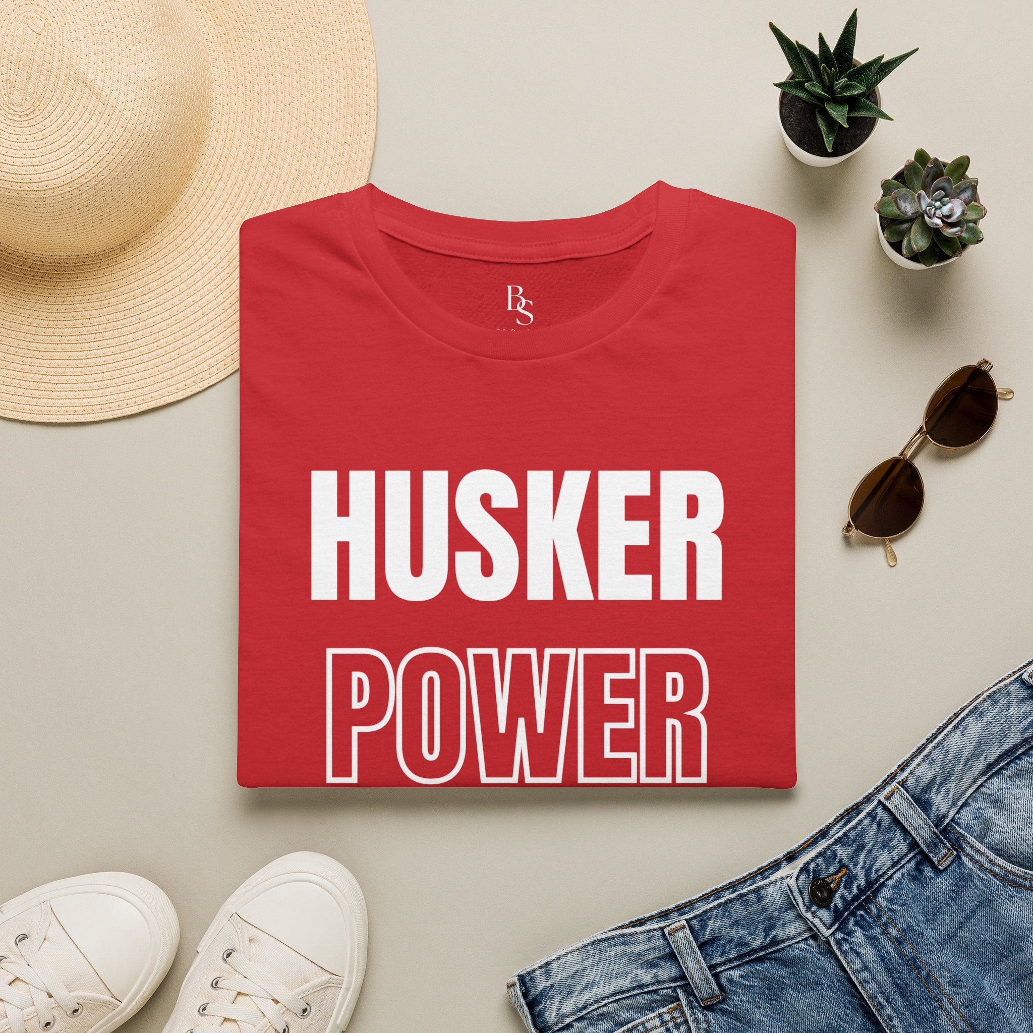 Husker Power T-Shirt — Bold Red College Pride Tee