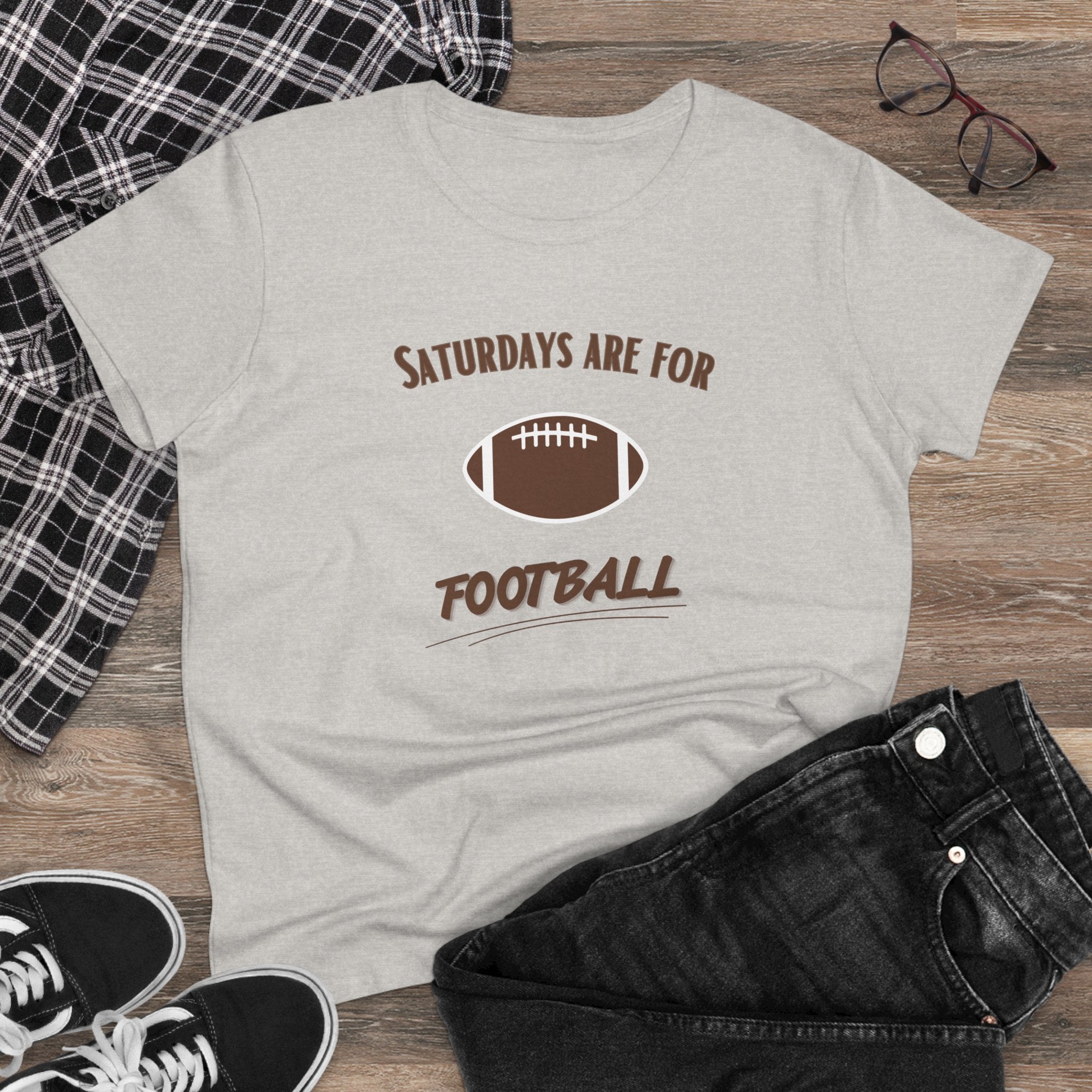 Saturdays Are For Football Tee — Women’s Football Graphic Shirt