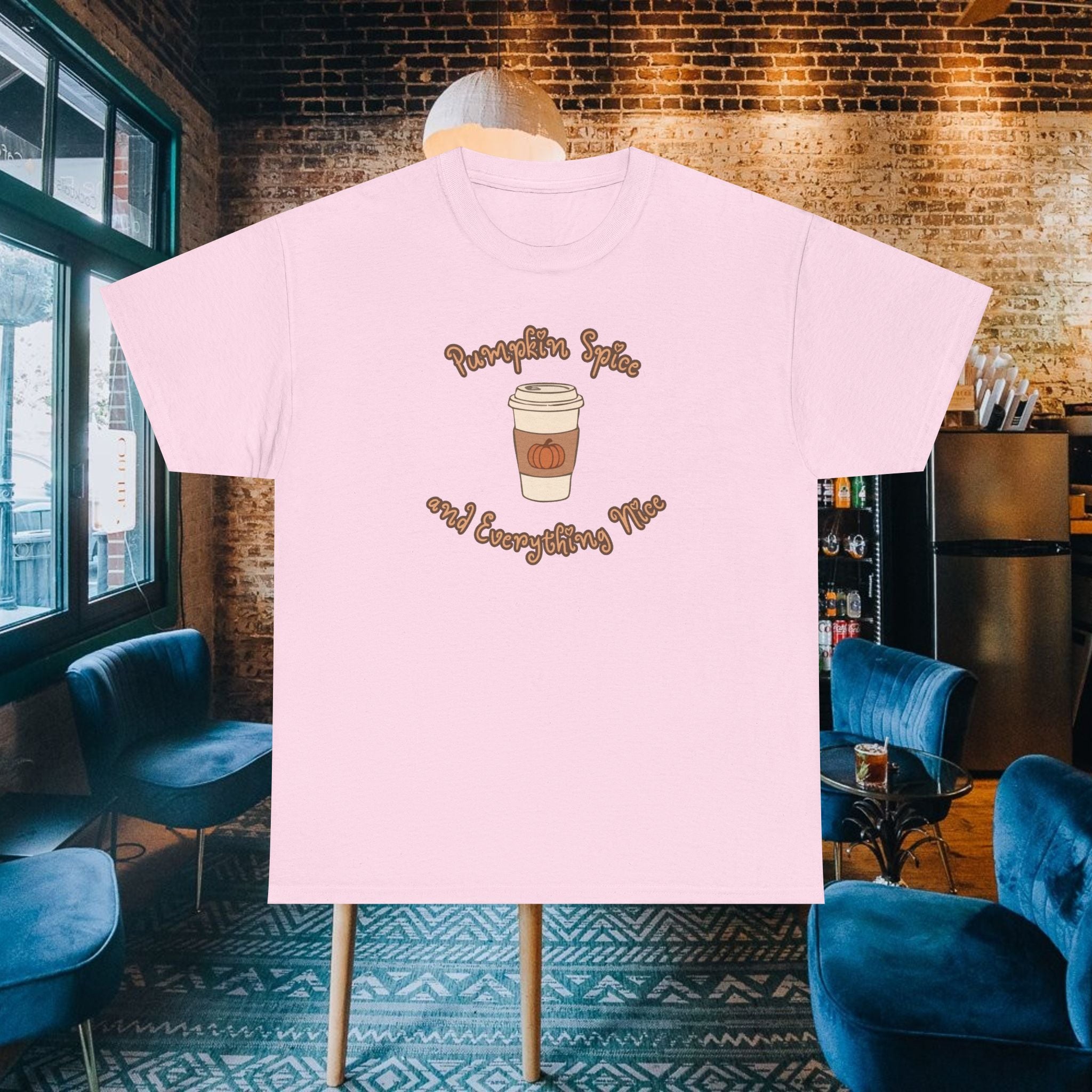 Coffee Tee — "Pumpkin Spice and Everything Nice" Pumpkin Spice Coffee Shirt