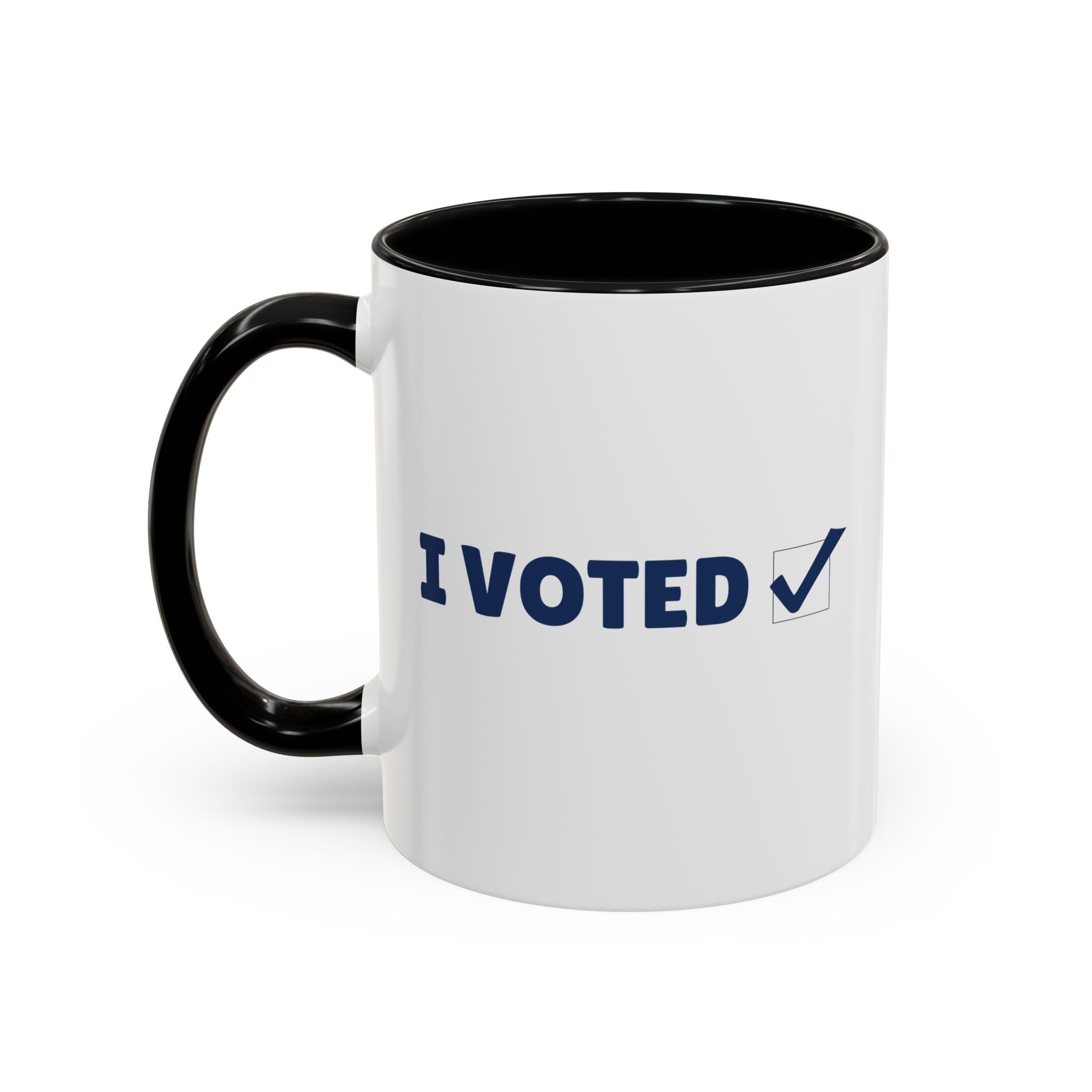 I Voted Navy Blue Design Coffee Mug (11, 15oz)