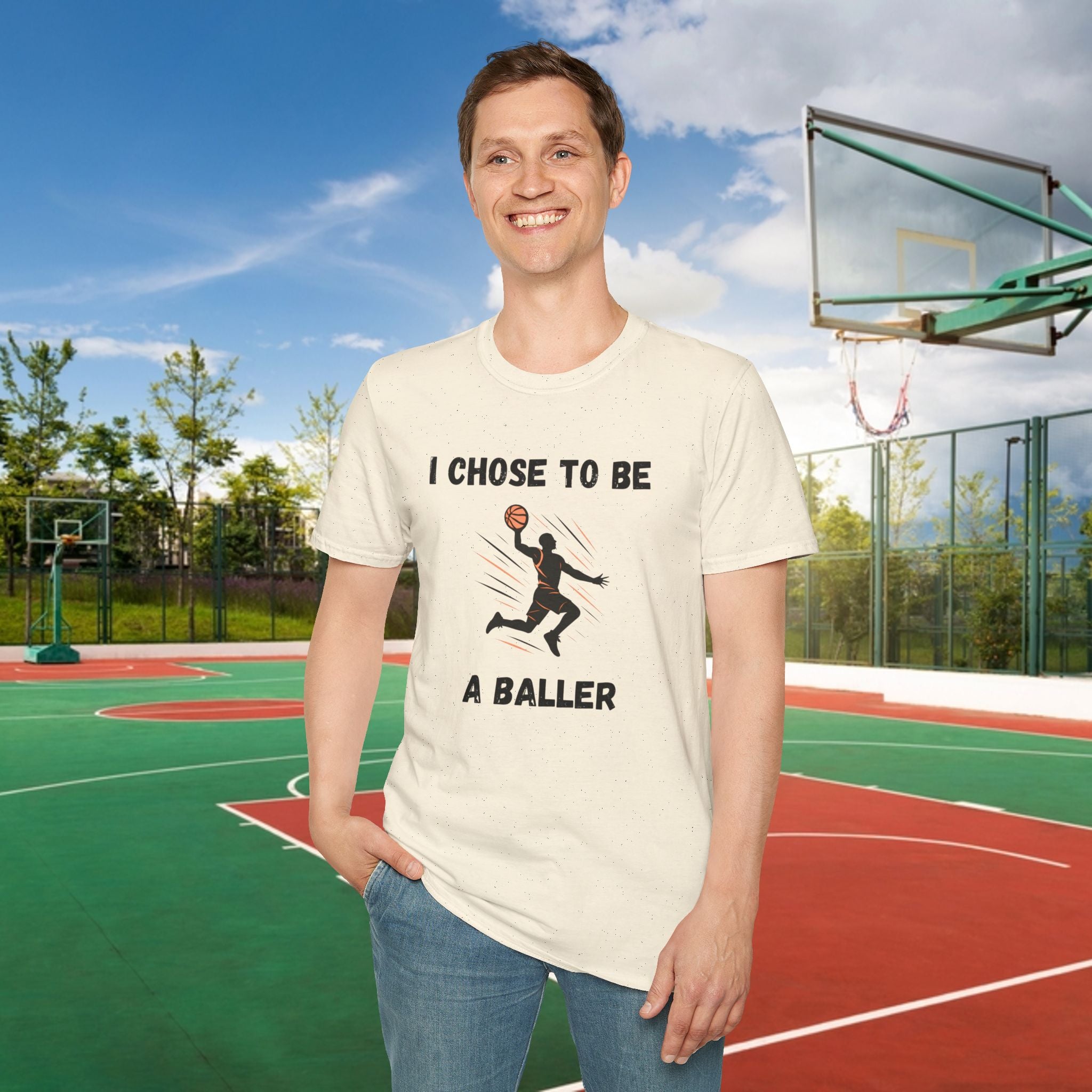 Basketball T-Shirt — "I Chose to Be a Baller" Motivational Tee