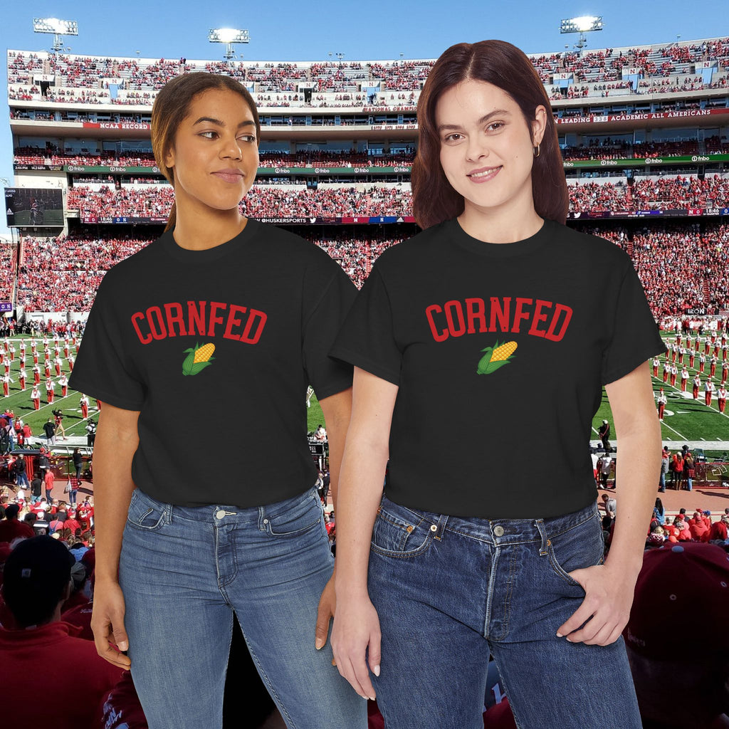 Cornfed Corn Tee — Retro Farm Graphic T-Shirt for Nebraska Fans