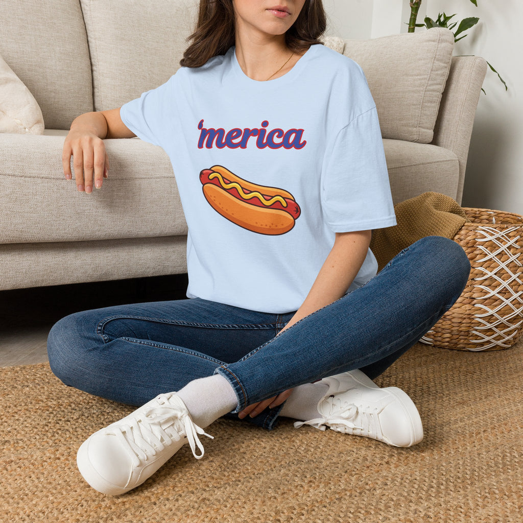 'merica Hot Dog T-Shirt — Patriotic Fourth of July Tee
