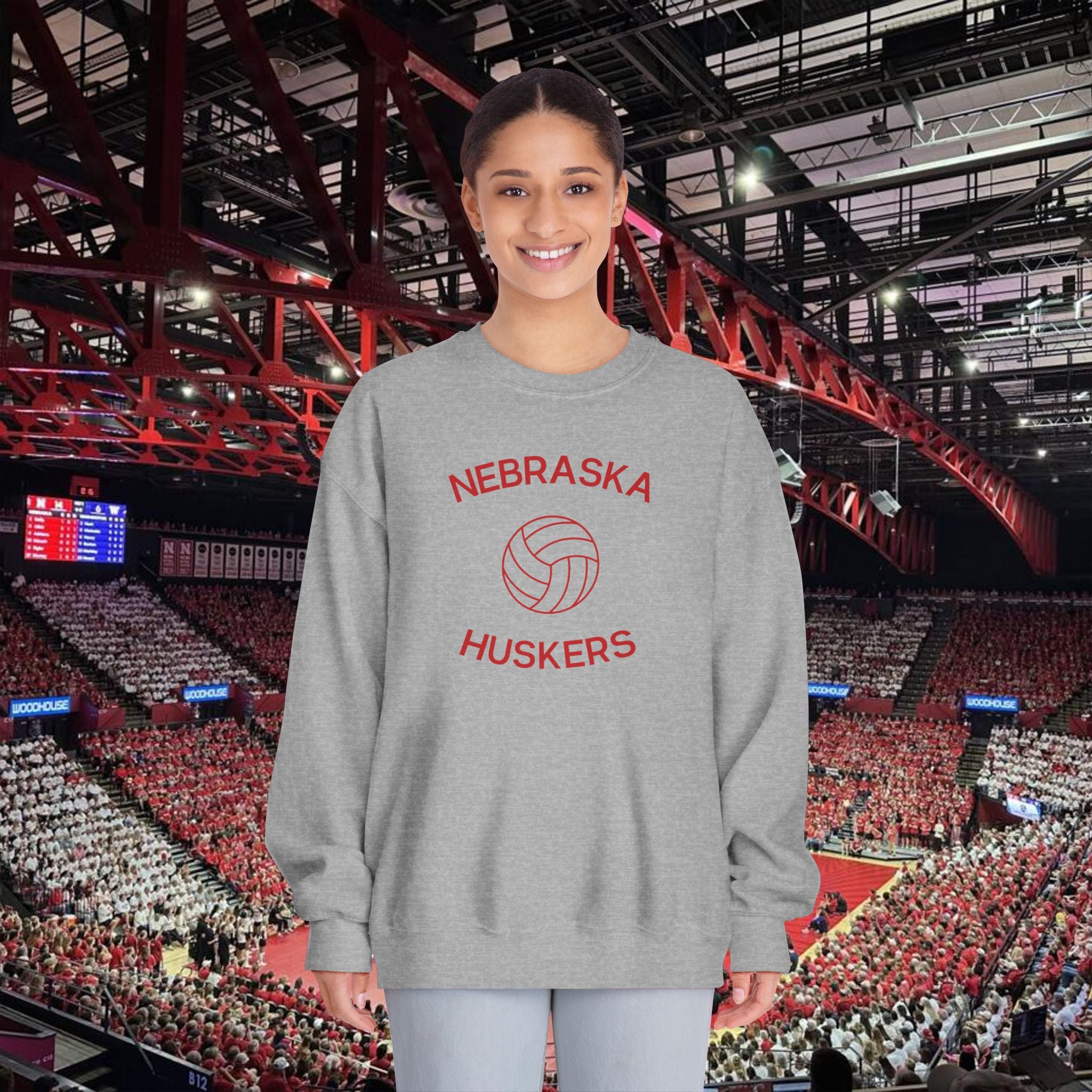 Nebraska Huskers Volleyball Crewneck Sweatshirt