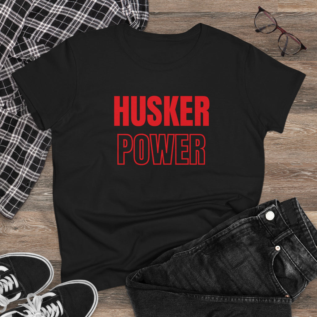 Husker Power Women's T‑Shirt — Bold Red Fan Tee