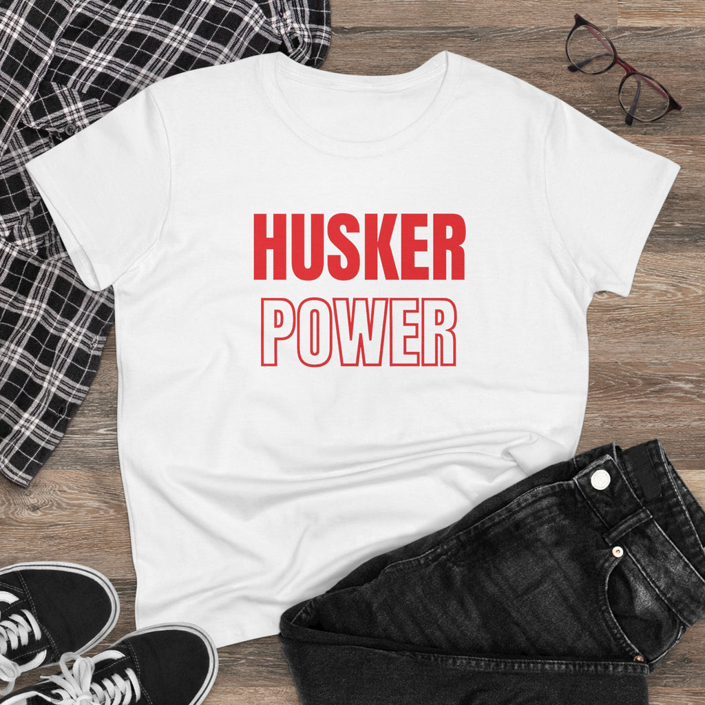 Husker Power Women's T‑Shirt — Bold Red Fan Tee