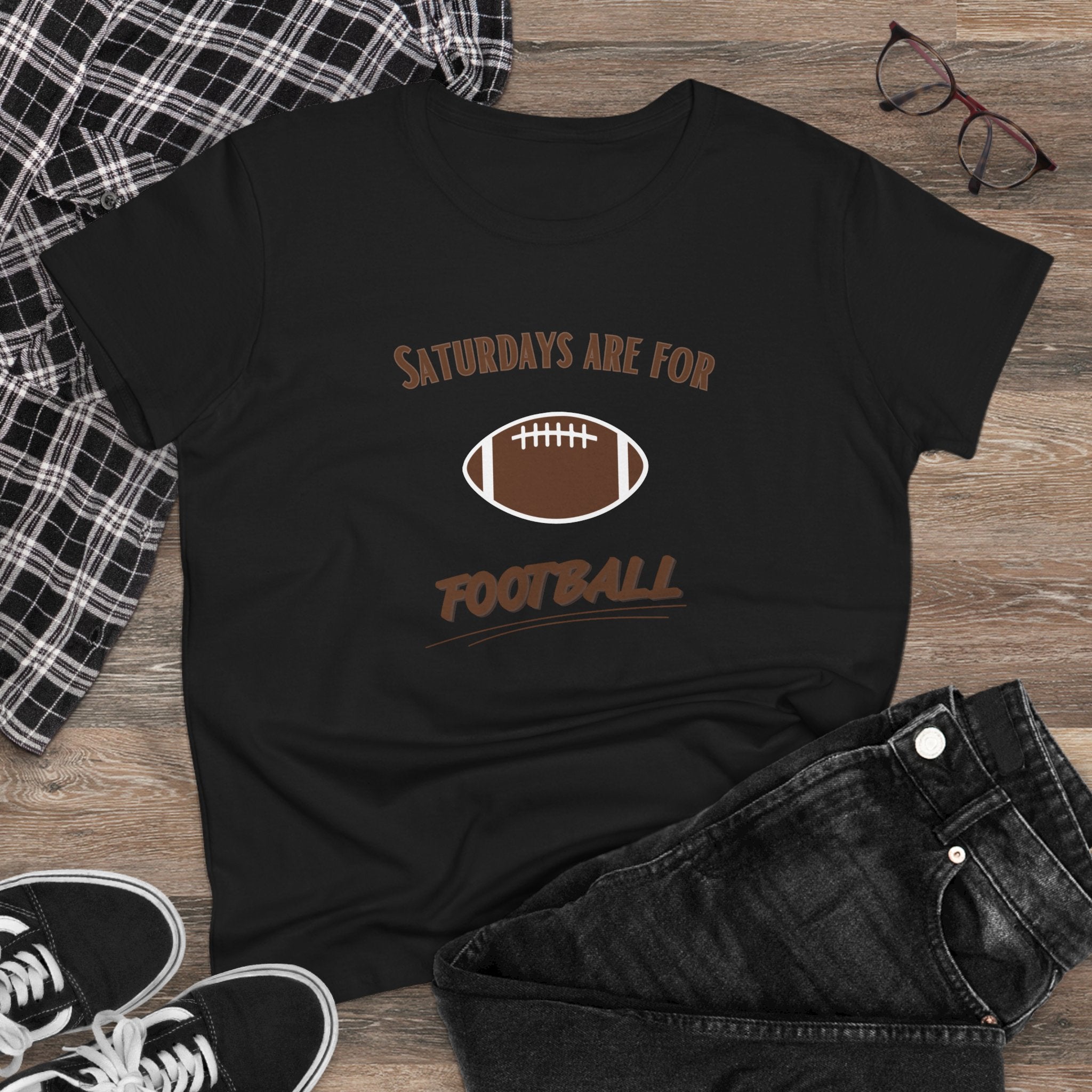 Saturdays Are For Football Tee — Women’s Football Graphic Shirt