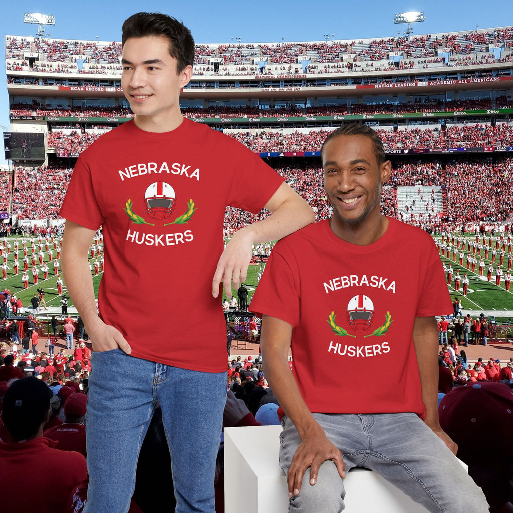 Nebraska Huskers Football Helmet T-Shirt — College Game Day Tee