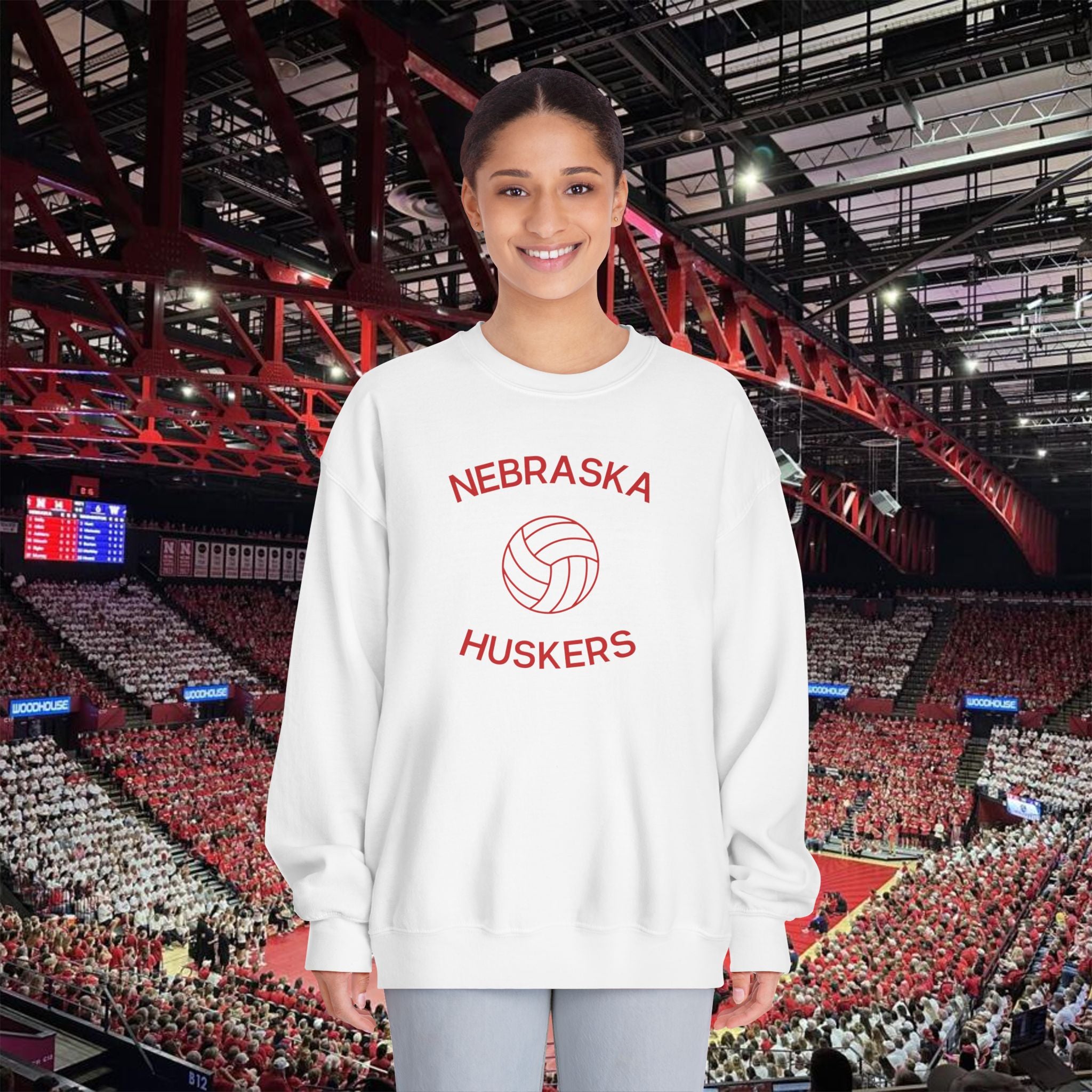 Nebraska Huskers Volleyball Crewneck Sweatshirt