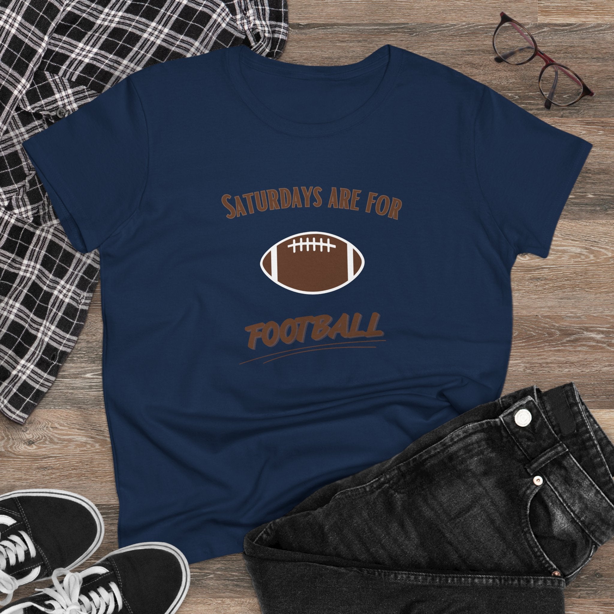 Saturdays Are For Football Tee — Women’s Football Graphic Shirt