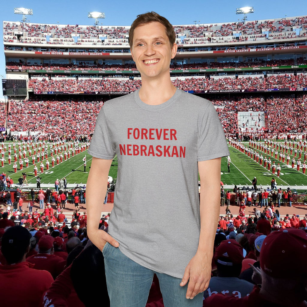 Forever Nebraskan T-Shirt — Retro Red State Pride Tee